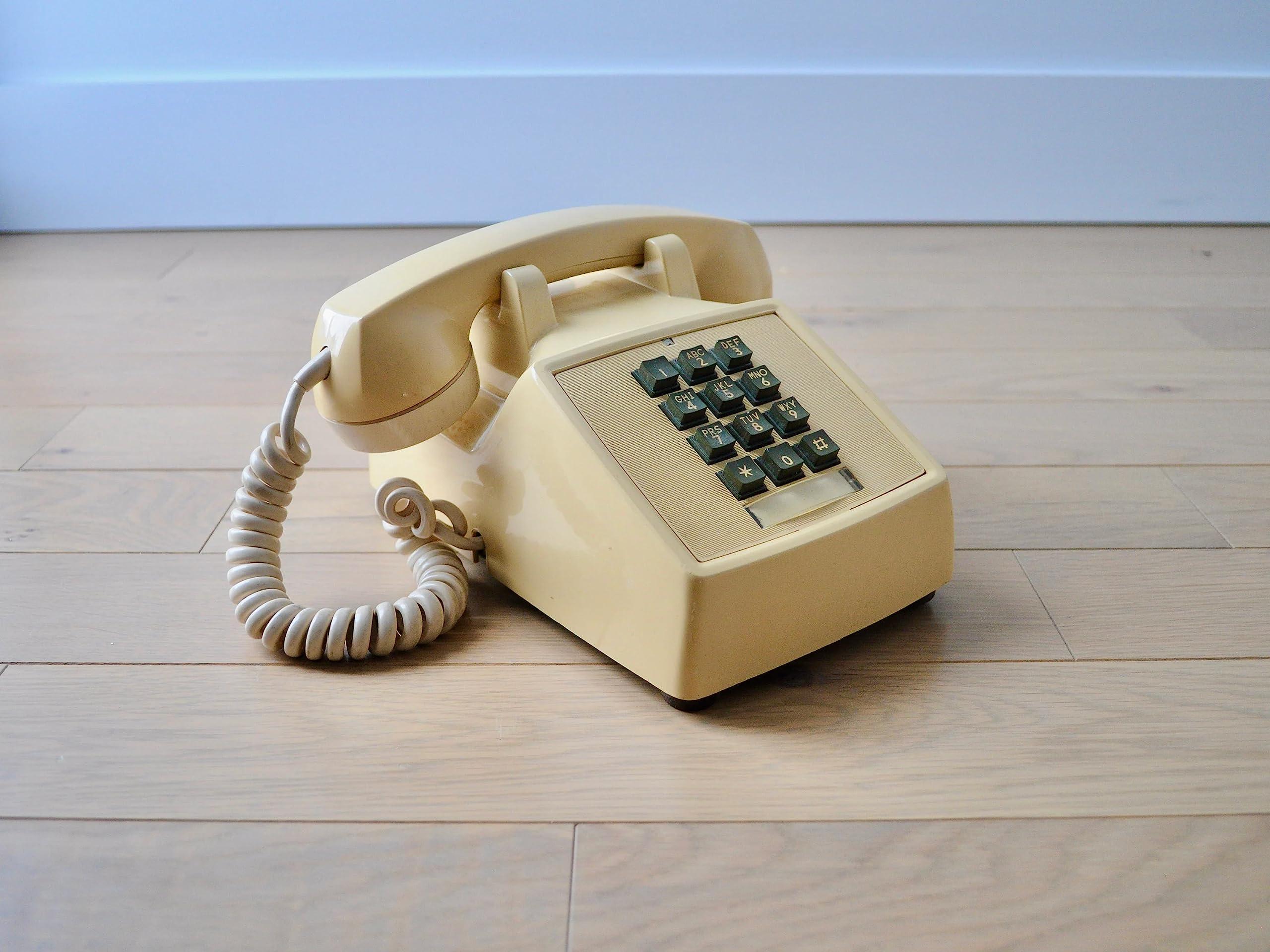 Single Line Classic 2500 Analog Desk Phone with Volume Control, Works on PBX, Handset and Line Cord, 2 Ports, Beige/Ash - Image 4