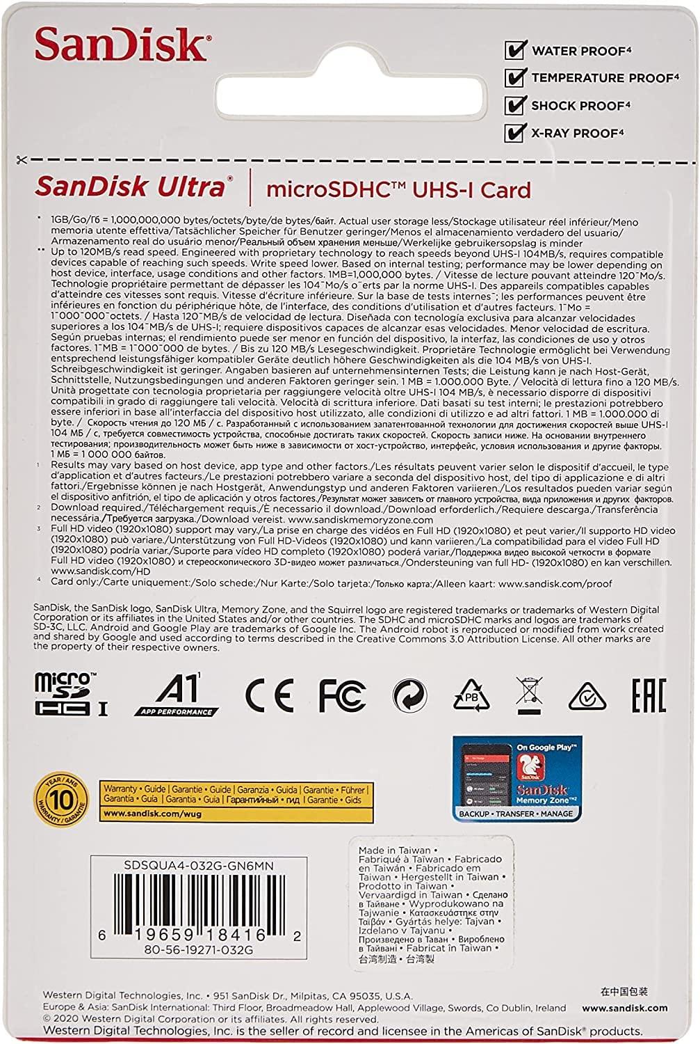 SanDisk 32GB Ultra® microSDHC 120MB/s A1 Class 10 UHS-I - Image 3