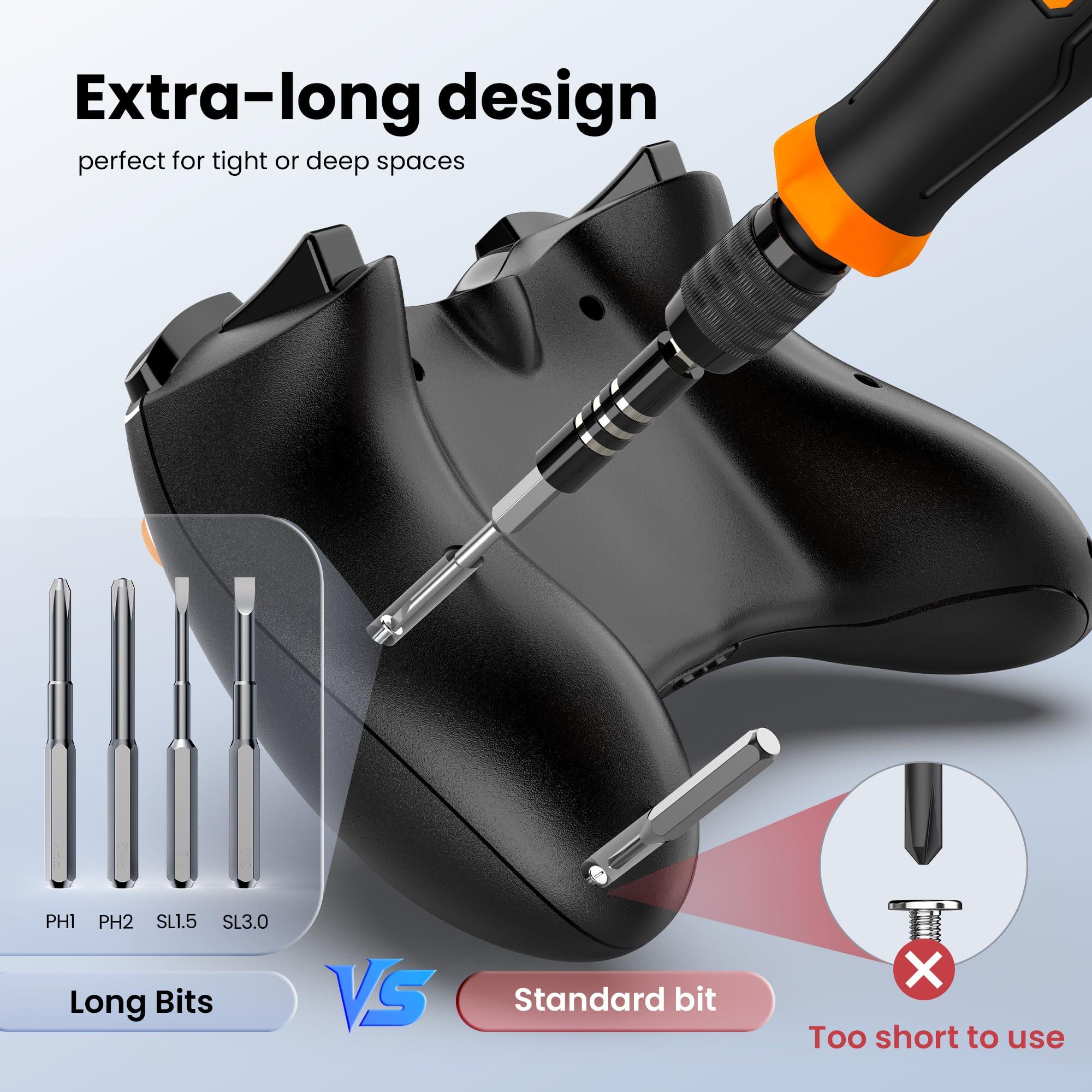 JOREST 152 in 1 Precision Screwdriver Set, Tool Gifts for Men, Magnetic Tool Kit with Torx Triwing Bits, Repair for Electronics,Macbook, Laptop, PC, RC, PS5, iphone,Jewelers, XBOX, Glasses - Image 7