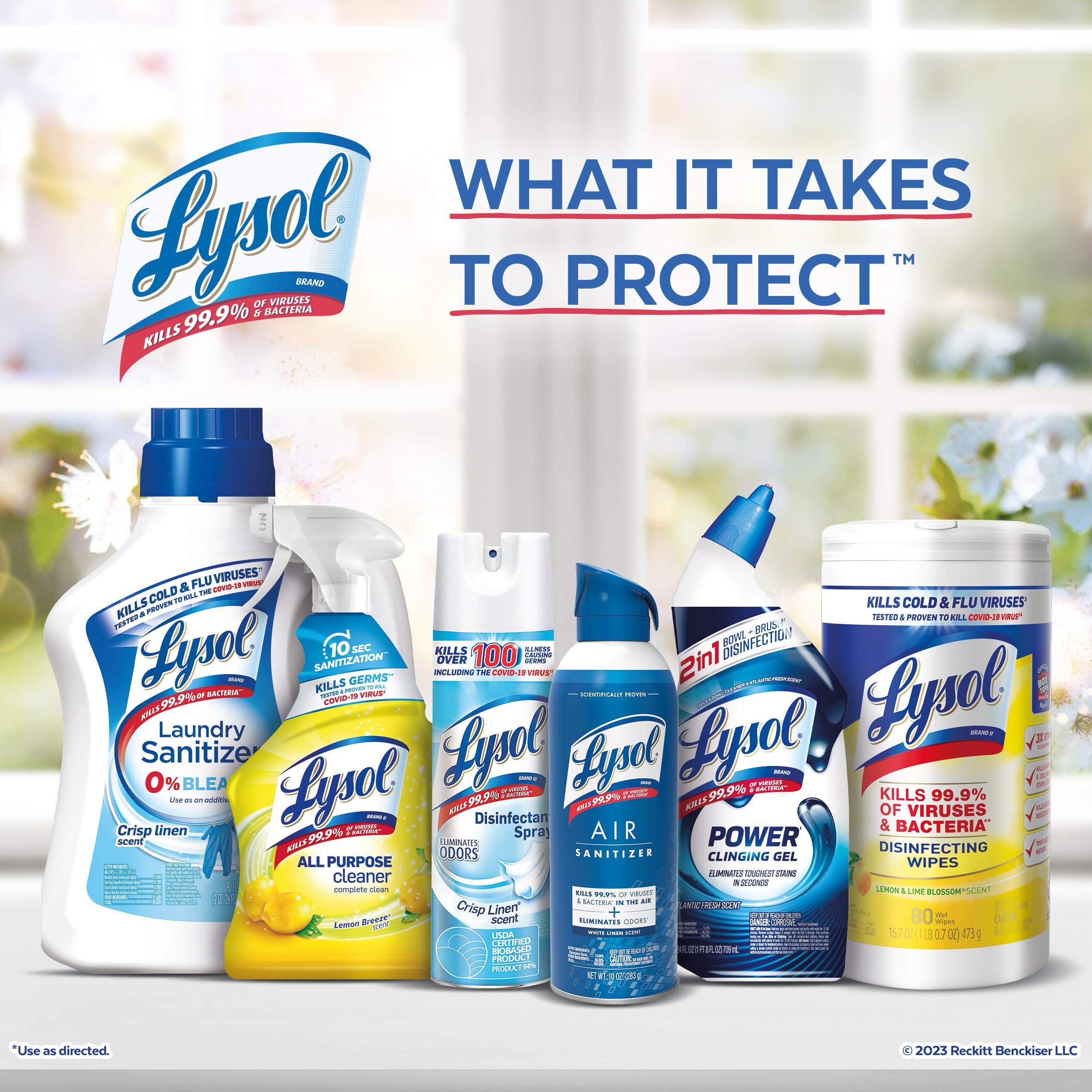 Lysol Multi-Surface Cleaner, Sanitizing and Disinfecting Pour, to Clean and Deodorize, Sparkling Lemon and Sunflower Essence, 144 Fl Oz - Image 7