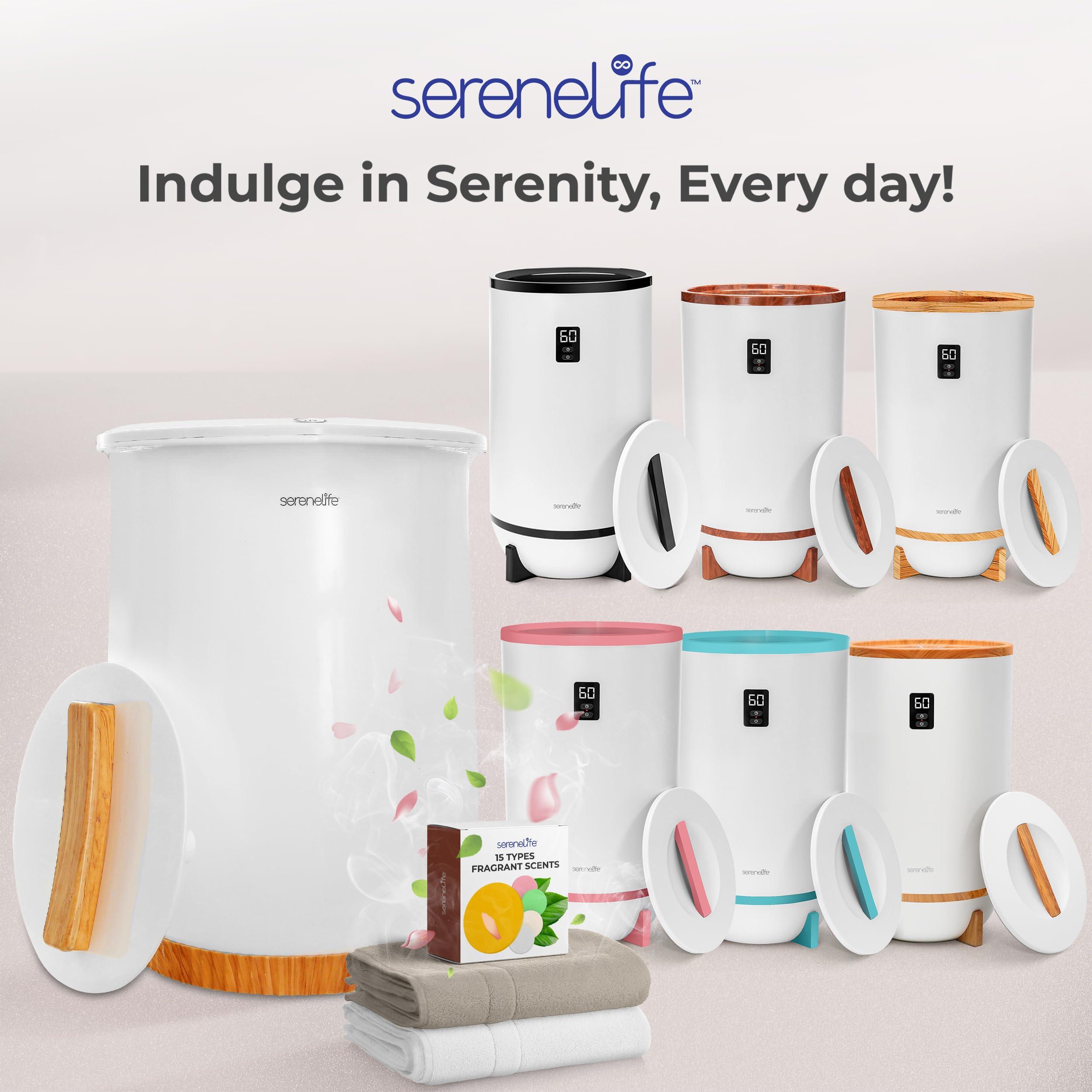 SereneLife Bucket Towel Warmers, White Large Towel Warmer for Spa and Bathroom, Luxury Towel Heater Gifts for Him & Her, Auto Shut-Off, Fits 2 large, Blankets, Bathrobes, PJ's - Image 7