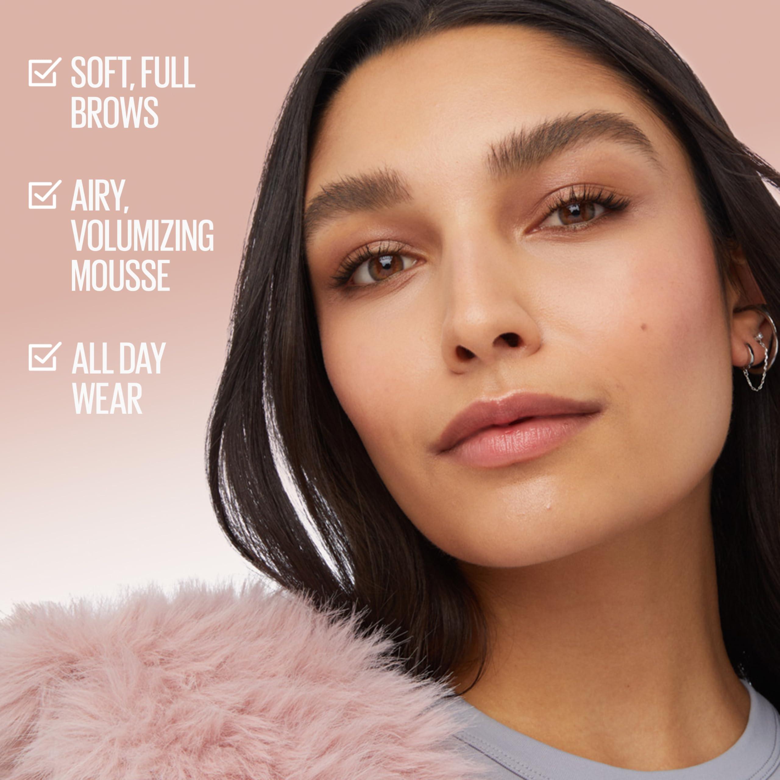 Maybelline Superfluff Volumizing Brow Mousse, All Day Tinted Brow Gel For Soft Full Brows, Medium Brown, 1 Count - Image 3