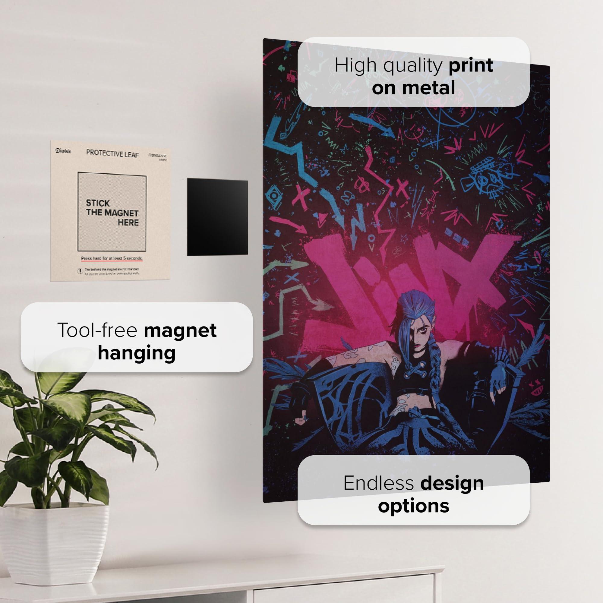 Displate Official Arcane Metal Poster Magnetic Mounting Included Licensed Artwork Modern Wall Decor I am Jinx Poster 45 cm x 32 cm - Image 3