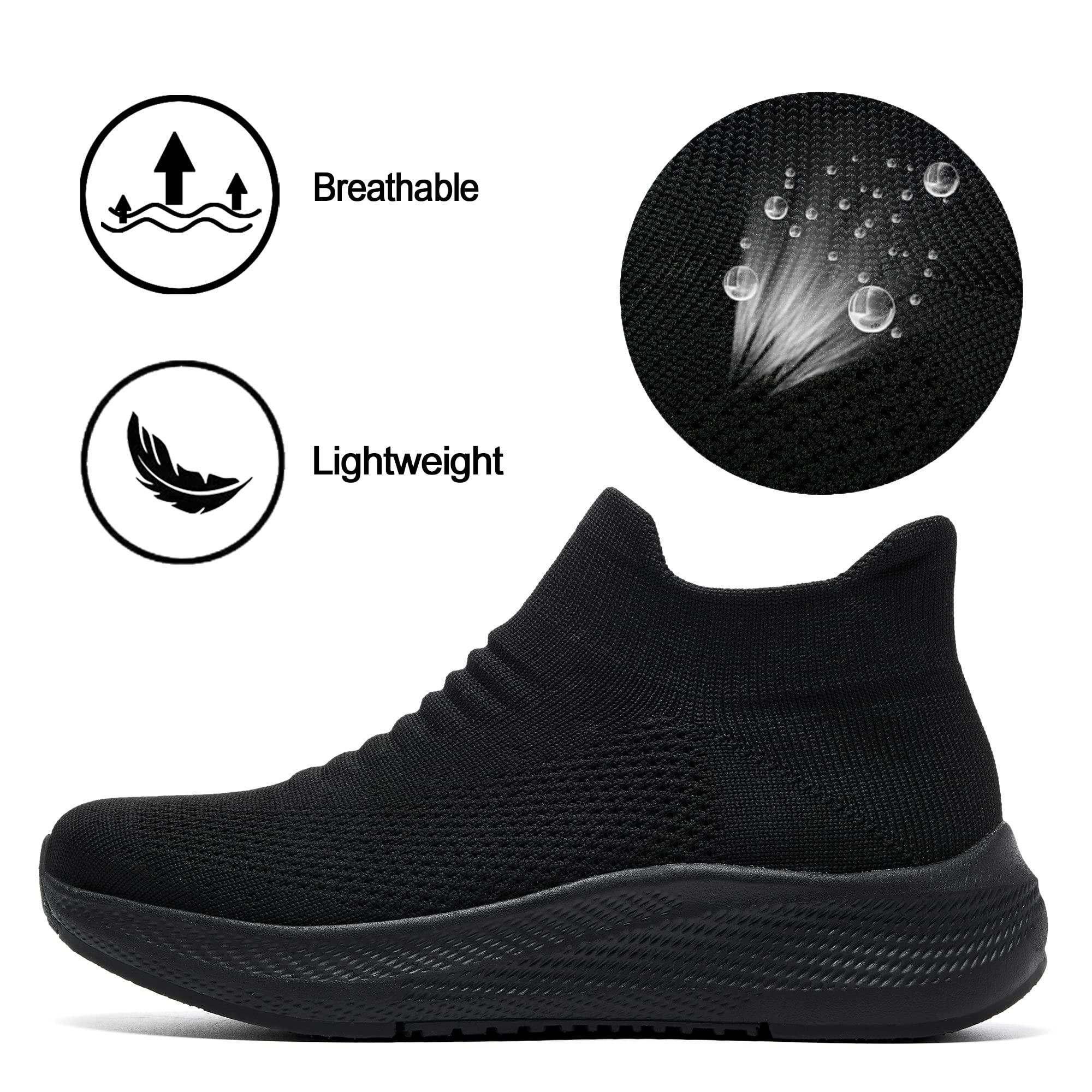 SHULOOK Womens Slip on Walking Shoes Comfort Lightweight Breathable Sock Shoe Non-Slip Mesh Casual Fashion Tennis Running Sneakers - Image 3