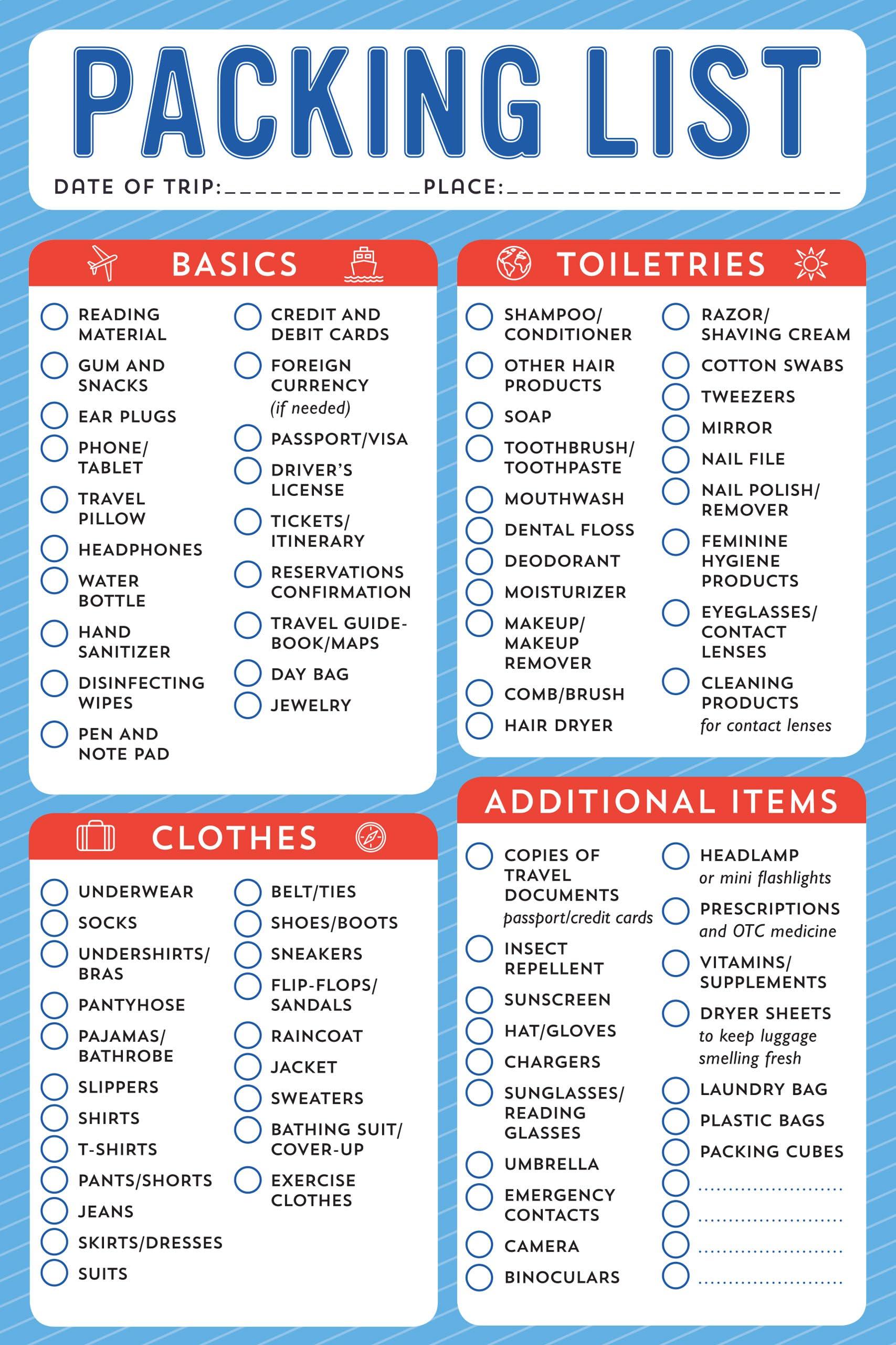 Packing List - Note Pad (60 sheets)