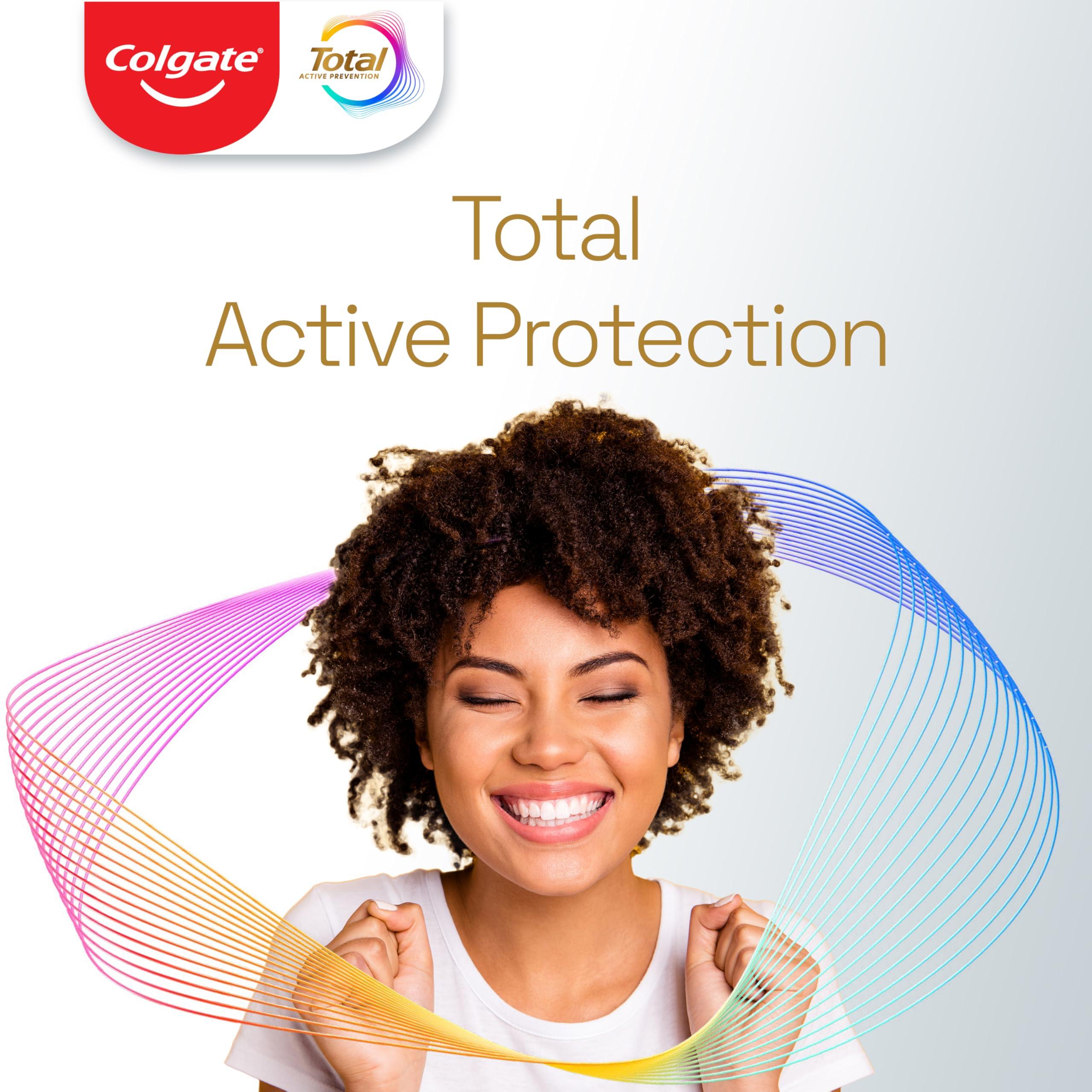 Colgate Total Active Prevention Soft Bristle Whitening Toothbrushes, Soft Toothbrush with Charcoal Infused Bristles, Helps Whiten and Reaches Deeper Along The Gumline and Between Teeth, Black, 2 Pack - Image 8