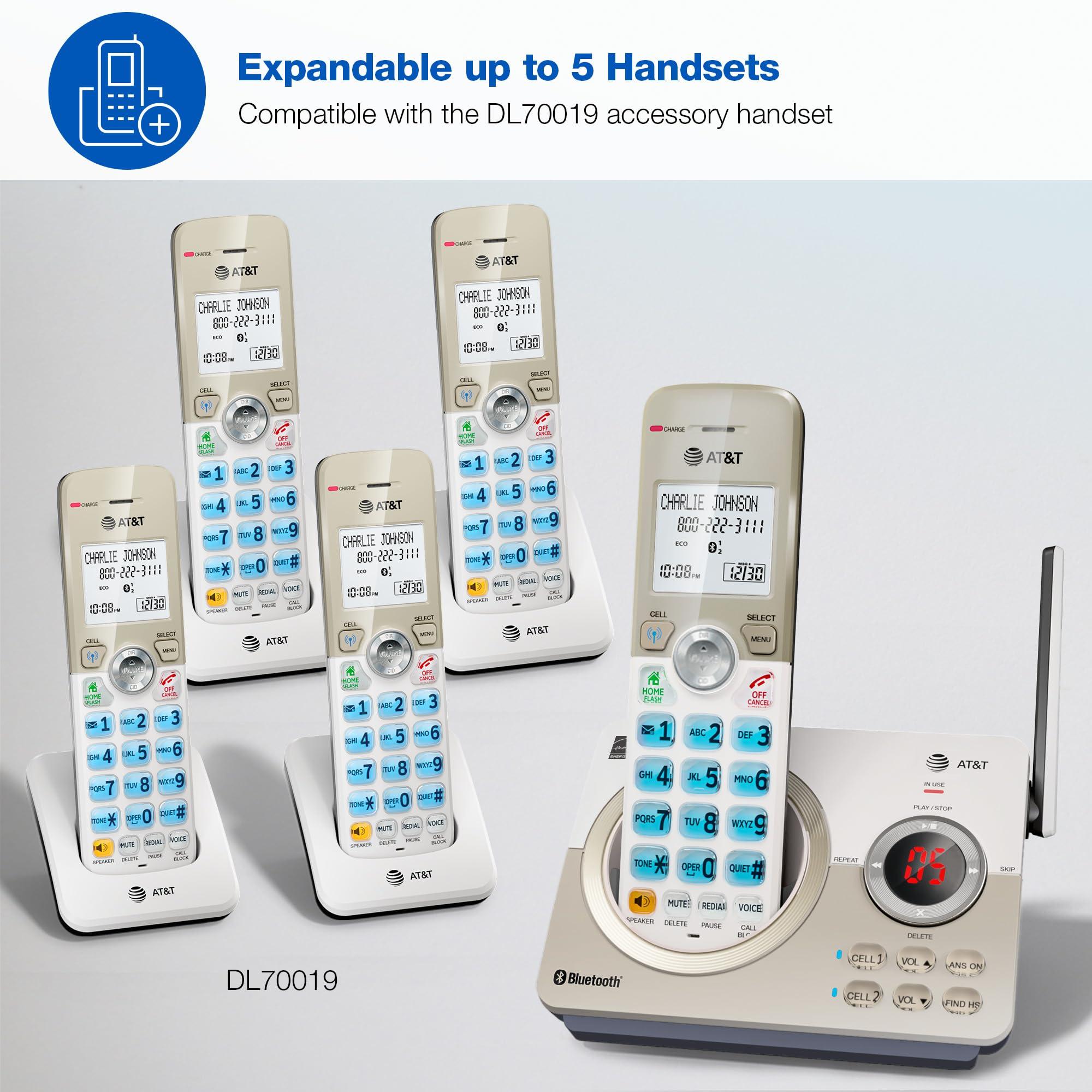 AT&T DL72219 DECT 6.0 2-Handset Cordless Phone for Home with Connect to Cell, Call Blocking, 1.8" Backlit Screen, Big Buttons, intercom, and Unsurpassed Range - Image 9