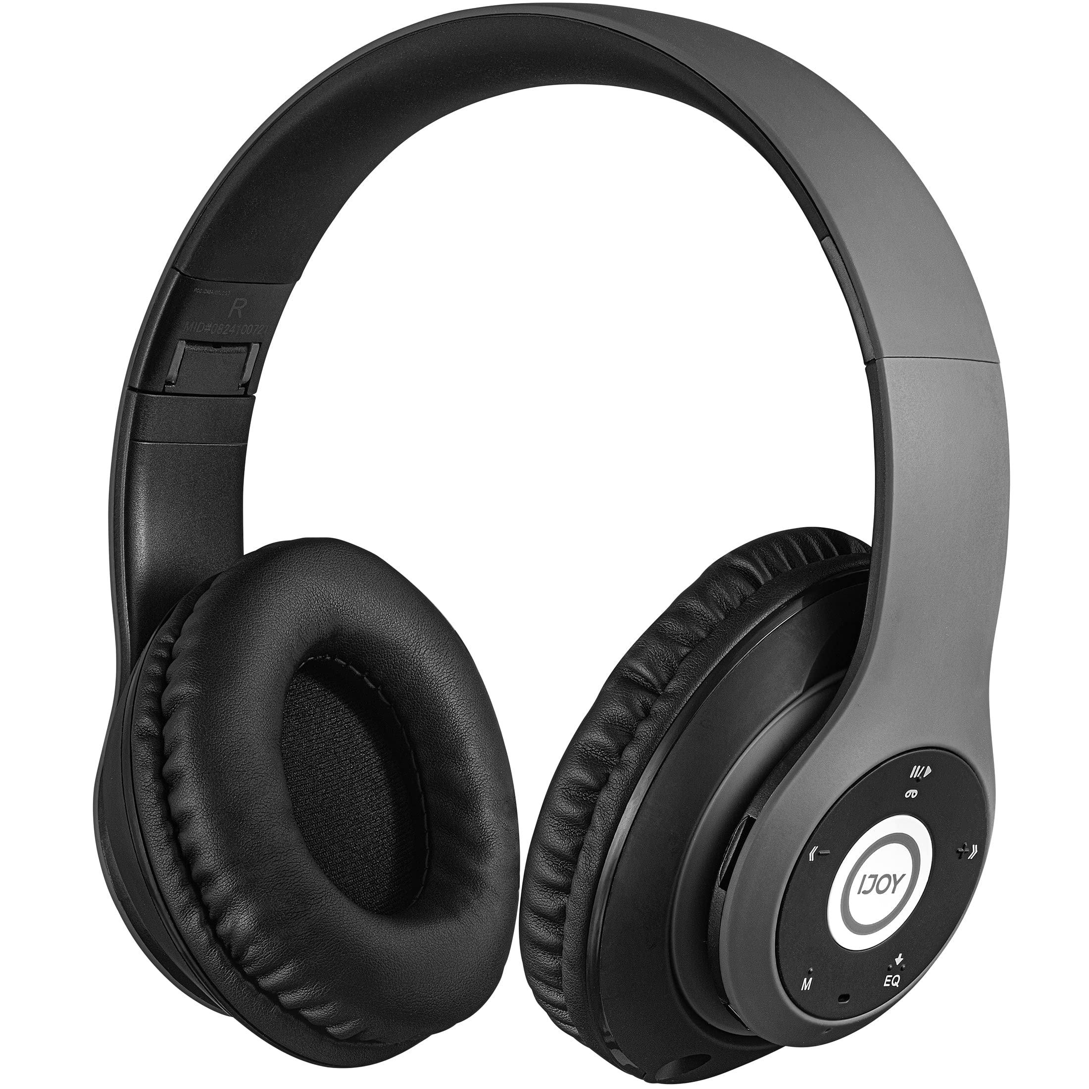 iJoy Bluetooth Headphones Over Ear, Wireless and Wired Foldable Headset Built-in Microphone - (Stealth) Adults Kids Men Women - Audifonos Auriculares Inalambricos - Image 7