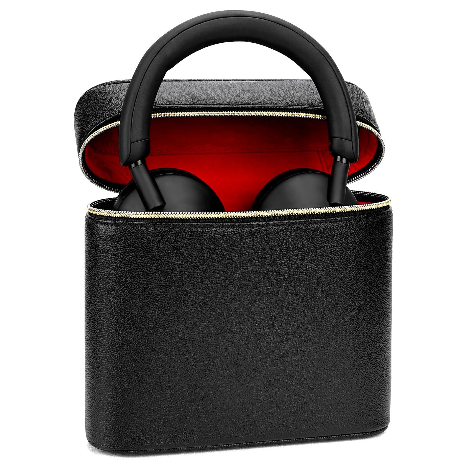 Geekria NOVA Headphones Pouch Compatible with Sony WH-1000XM6, Bose QC Ultra, JBL Tune 720BT and More, Soft Shell Replacement Protective Travel Carrying Bag (Black)