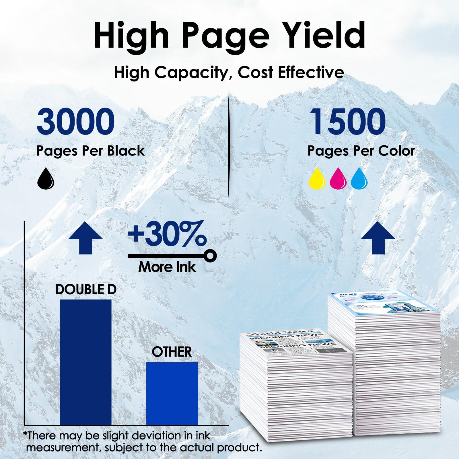 LC406 Ink Cartridges Compatible Replacement for Brother LC406 LC-406BK LC406 LC406BK Use with Brother LC-406 MFC-J4335DW MFC-J4345DW XL MFC-J4535DW MFC-J4535DW XL Printer, 4 Pack - Image 3