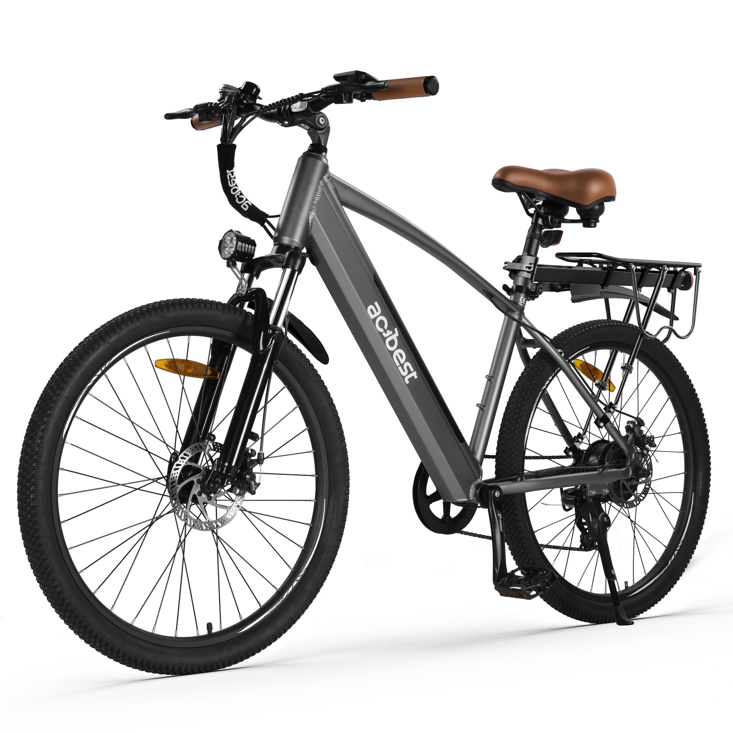 ACTBEST Core Electric Bike for Adults - Peak 1000W Brushless Motor Ebike, 468&500Wh Removable Built in Battery 26&27.5X2.1 Tire Step Over Bicycle with 7 Speed, Commute E Bikes