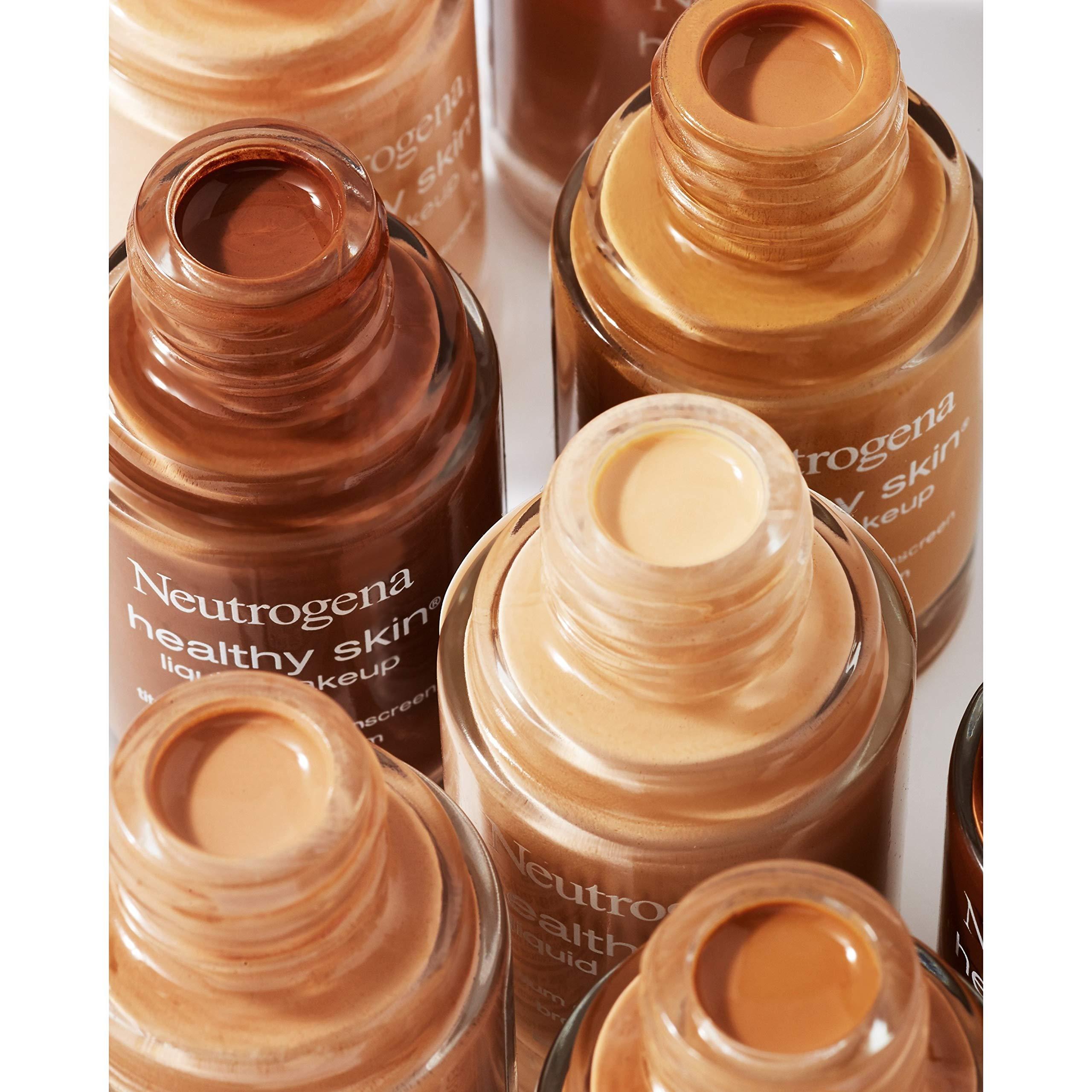 Neutrogena Healthy Skin Liquid Makeup Foundation with Broad Spectrum SPF 20 Sunscreen, Medium Coverage Foundation with Nourishing Pro-Vitamin B5, Buff 30, 1 fl. oz - Image 6
