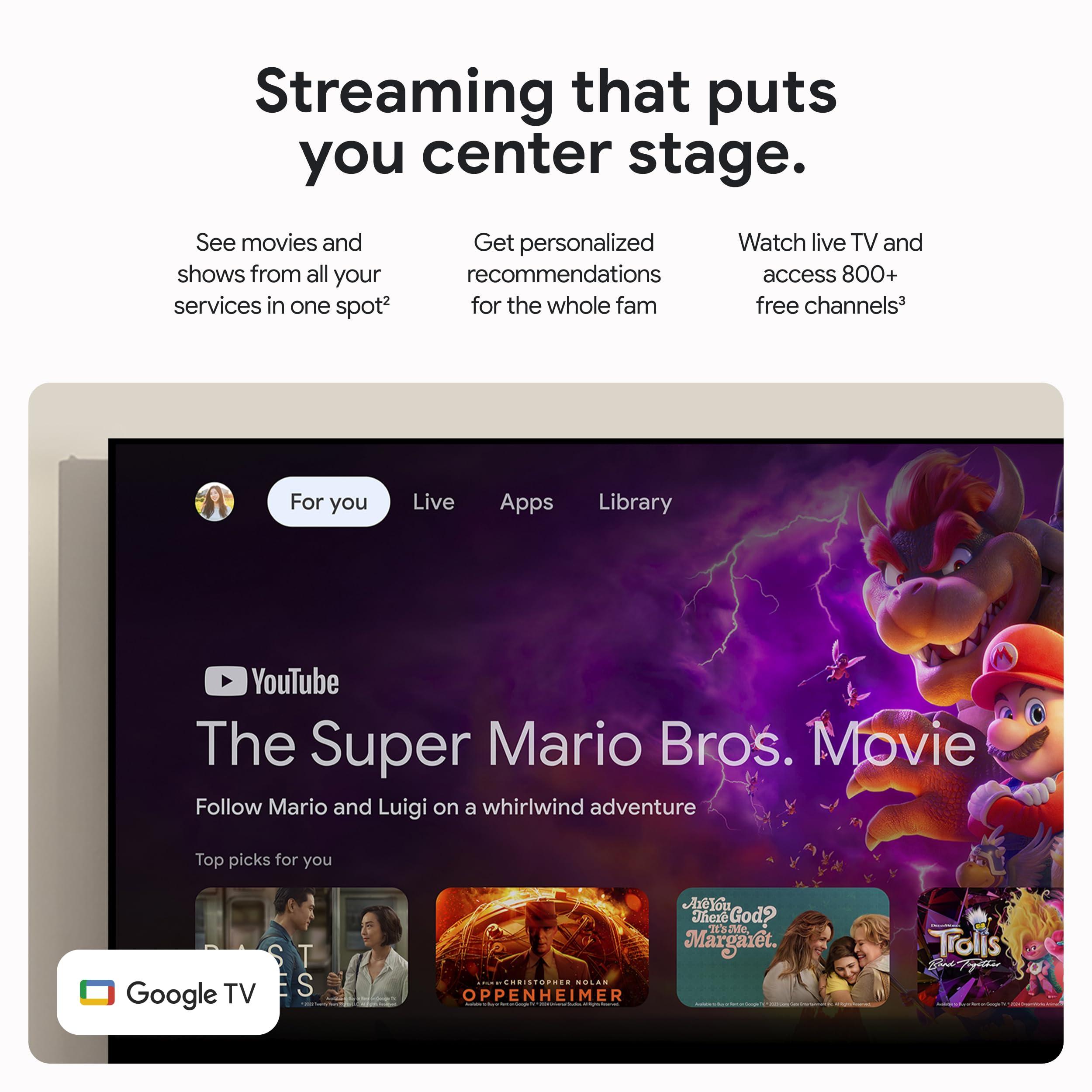 Google TV Streamer 4K - Fast Streaming Entertainment on Your TV with Voice Search Remote - Watch Movies, Shows, Live TV, and Netflix in 4K HDR - Smart Home Control - 32 GB of Storage - Porcelain - Image 4