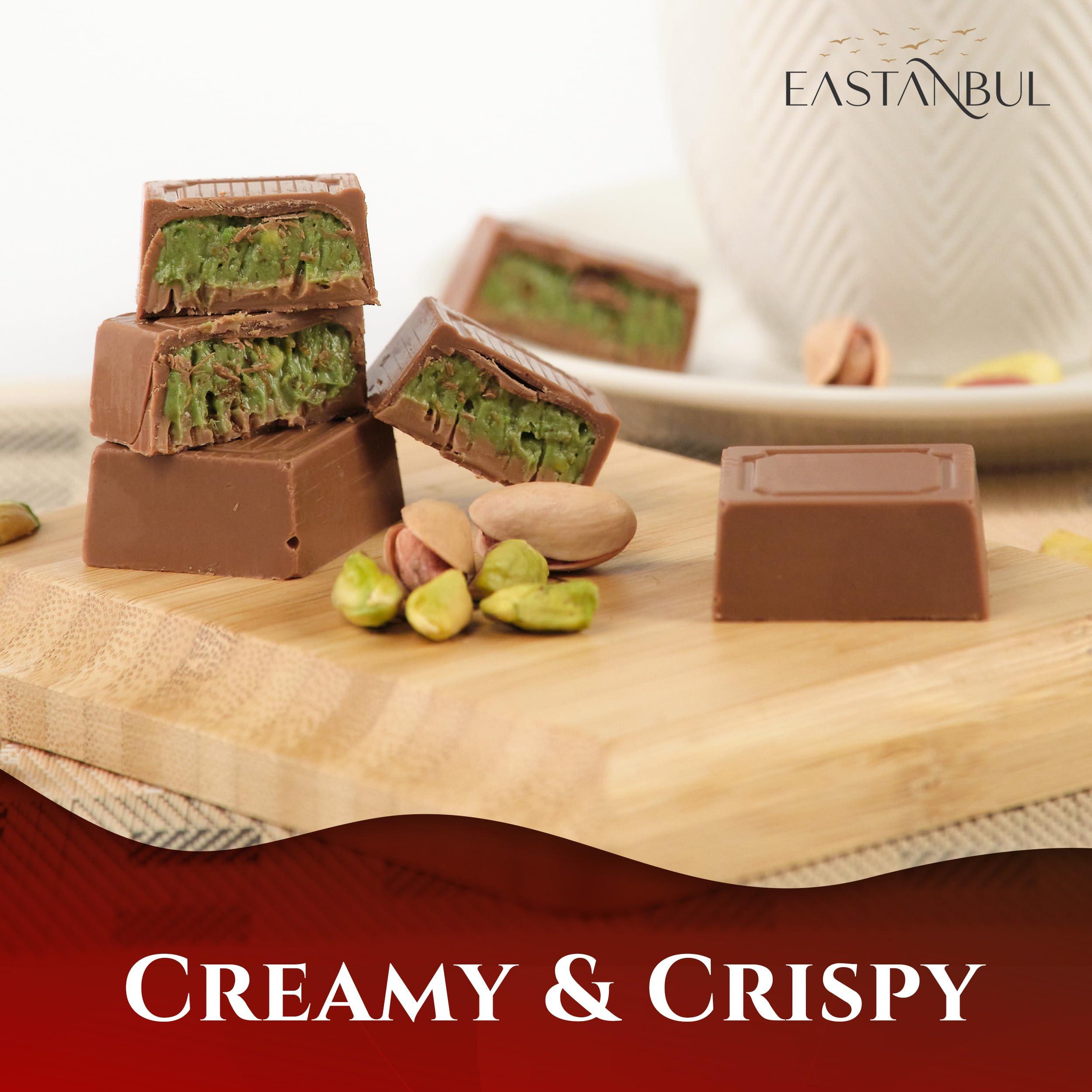 Eastanbul Dubai Chocolate Bar Pistachio, 11.3oz, Premium Pistachio Dubai Chocolate Bar, 16 Pieces Bites with Shredded Phyllo Dough, Knafeh, Viral Candy, Gift Box - Image 5