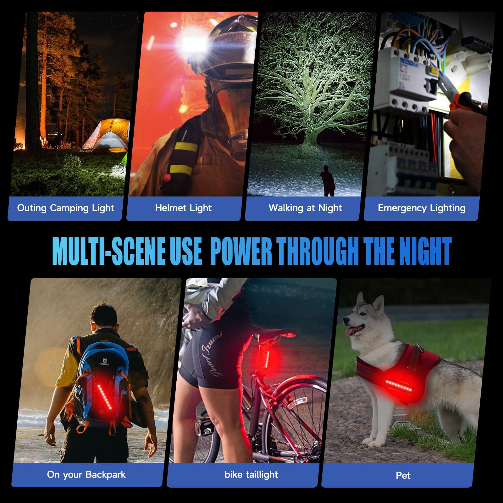 2025 New Super Bright Bike Lights for Night Riding,Aluminum 360°Rotatable 6 LED Bike Headlight,Bicycle Light Taillight-10 Modes,Runtime 48+ hrs,Waterproof Safety Light USB Rechargeable - Image 6