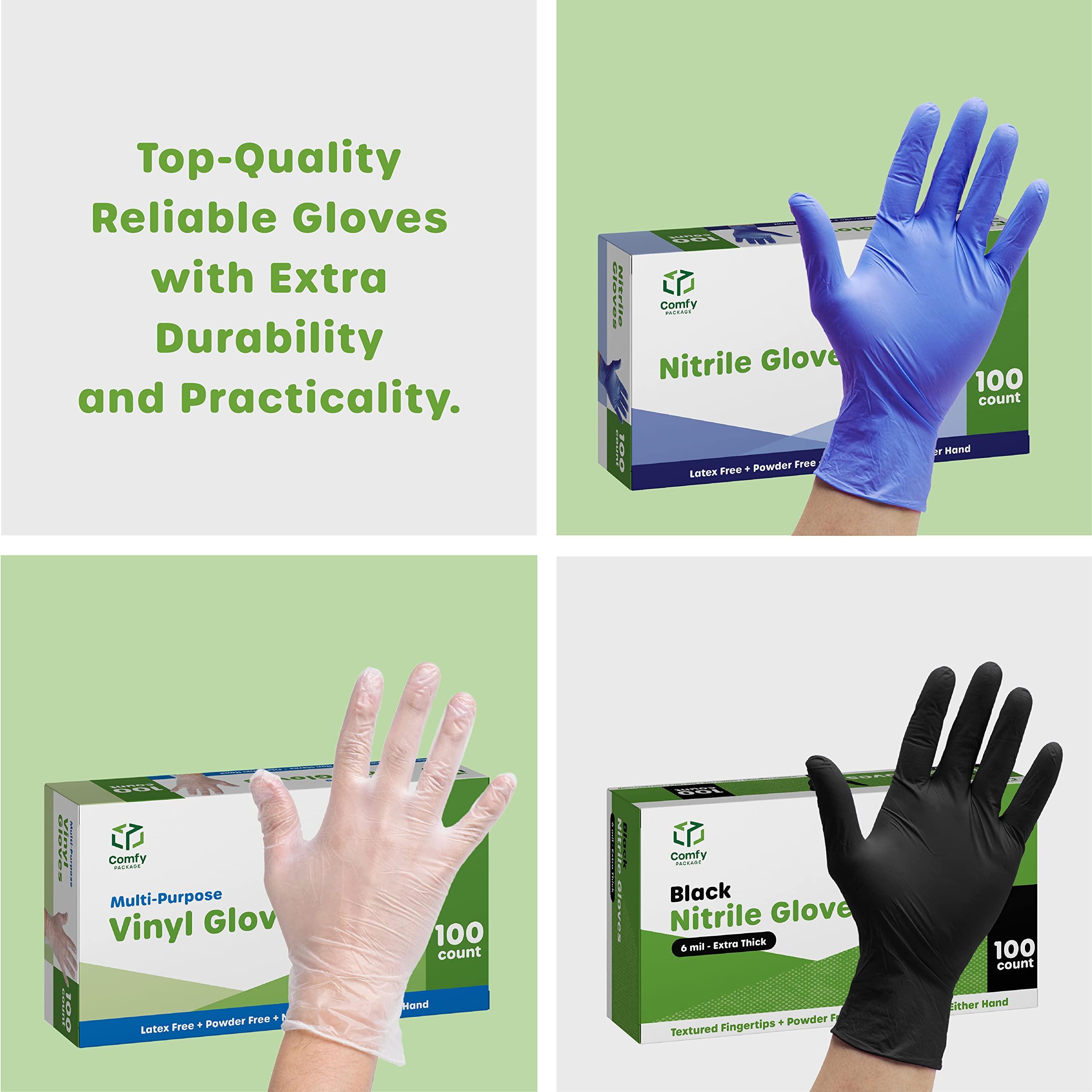 Comfy Package [100 Count 8 Mil HEAVY DUTY Disposable Orange Nitrile Gloves Heavy-Duty, Industrial, Diamond Texture - Image 6