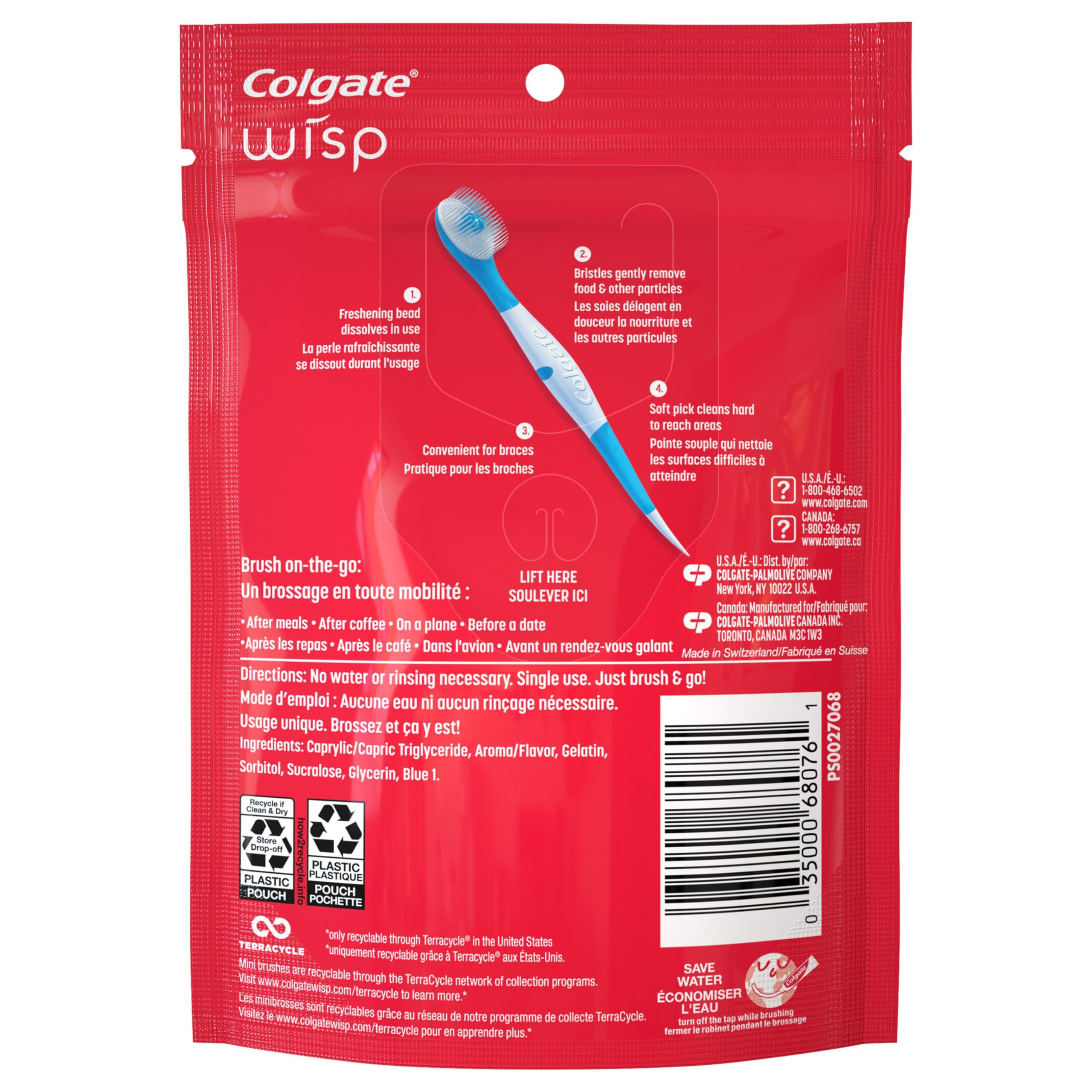 Colgate Max Fresh Wisp Disposable Mini Travel Toothbrushes, Peppermint, 24 Count (Pack of 4) - Image 8