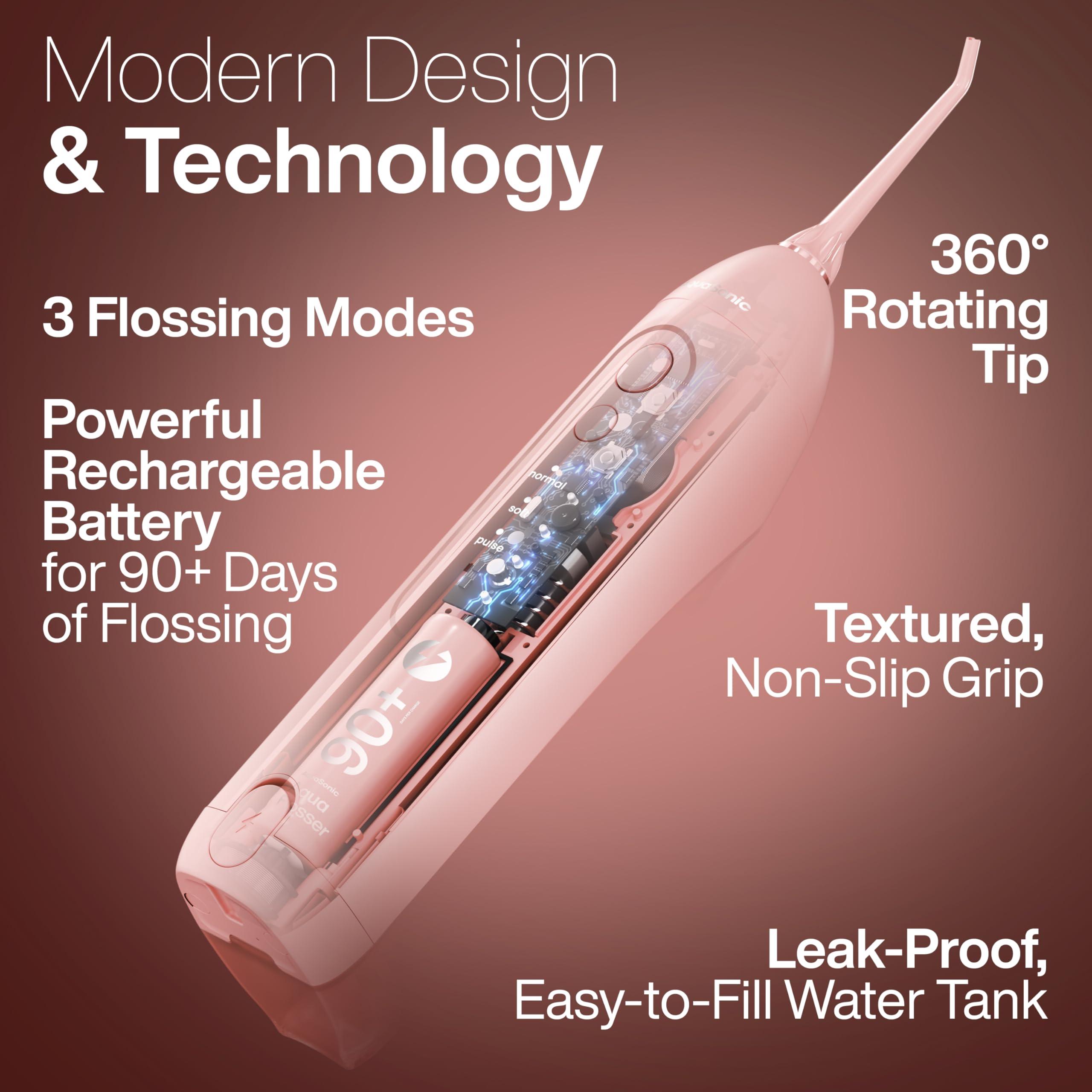 Aquasonic Icon Toothbrush & Water Flosser Bundle (Blush) - Image 5