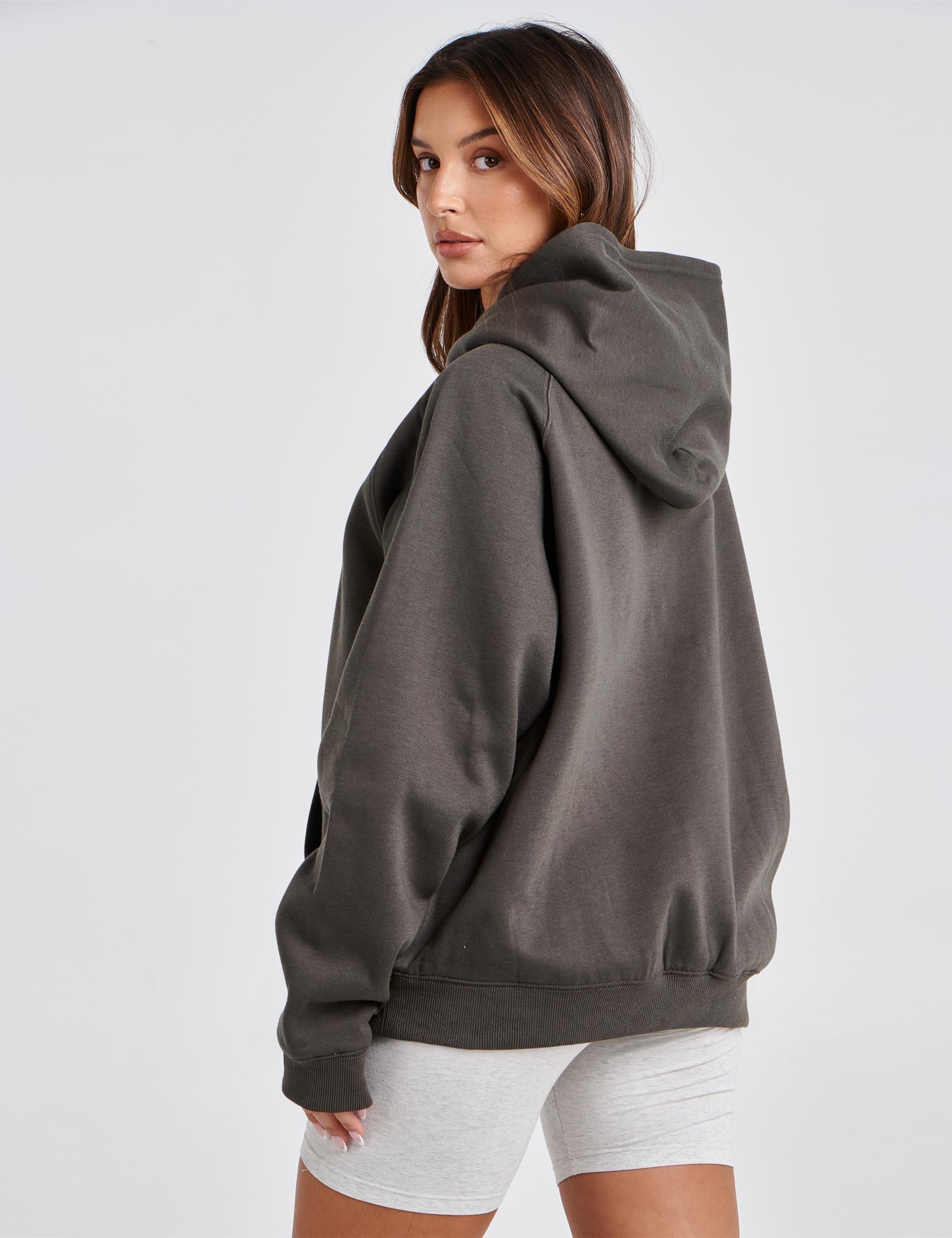 SAFRISIOR Oversized Hoodies for Women and Men Couples Fleece Basic Solid Hooded Sweatshirt Pullover Jackets - Image 4