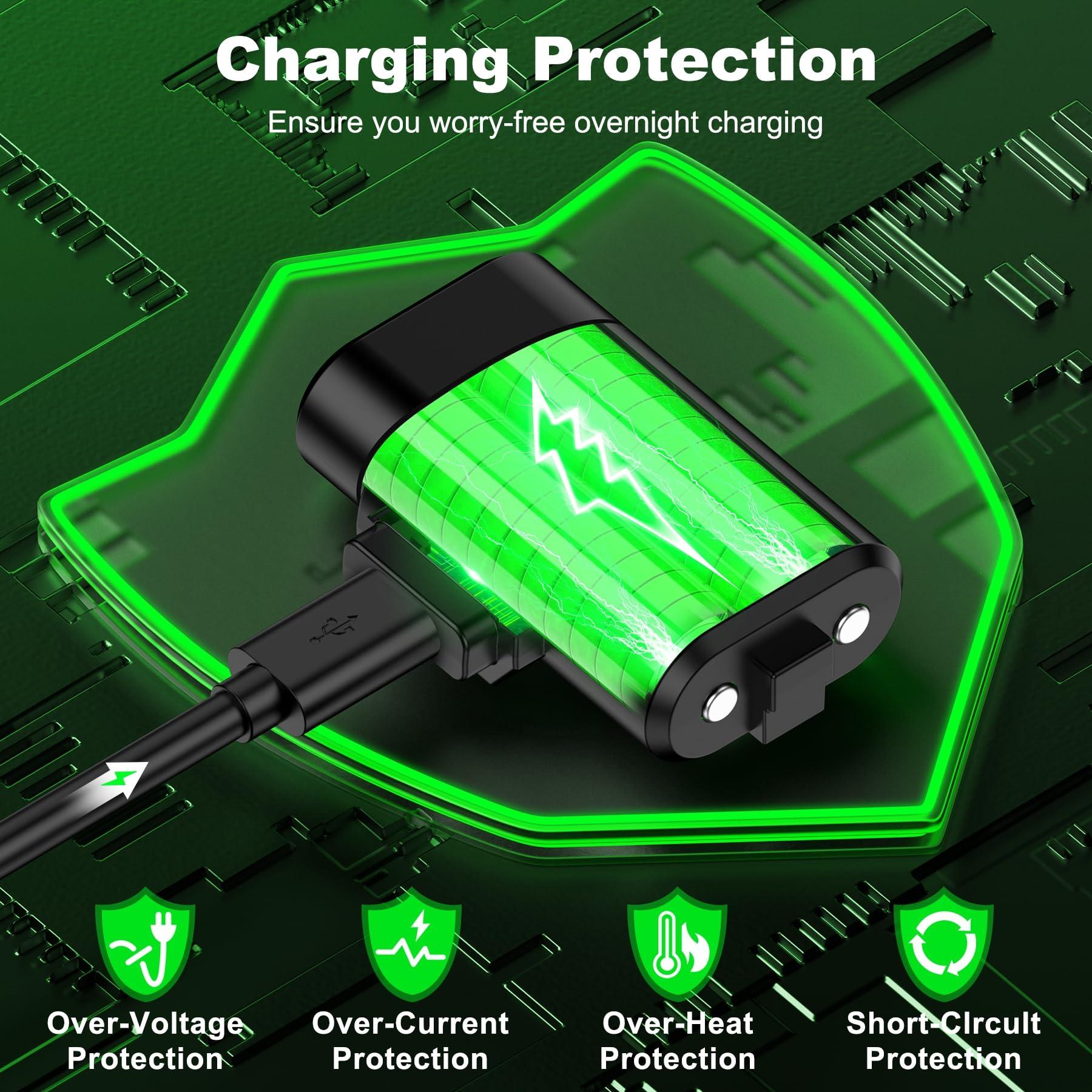 Rechargeable Xbox One Controller Battery Pack with 4 Back Covers: USB C Charging Cable 2 x 4800mWh Xbox One Controller Battery Play and Charger Kit for Xbox Series X/S Skin - Image 7