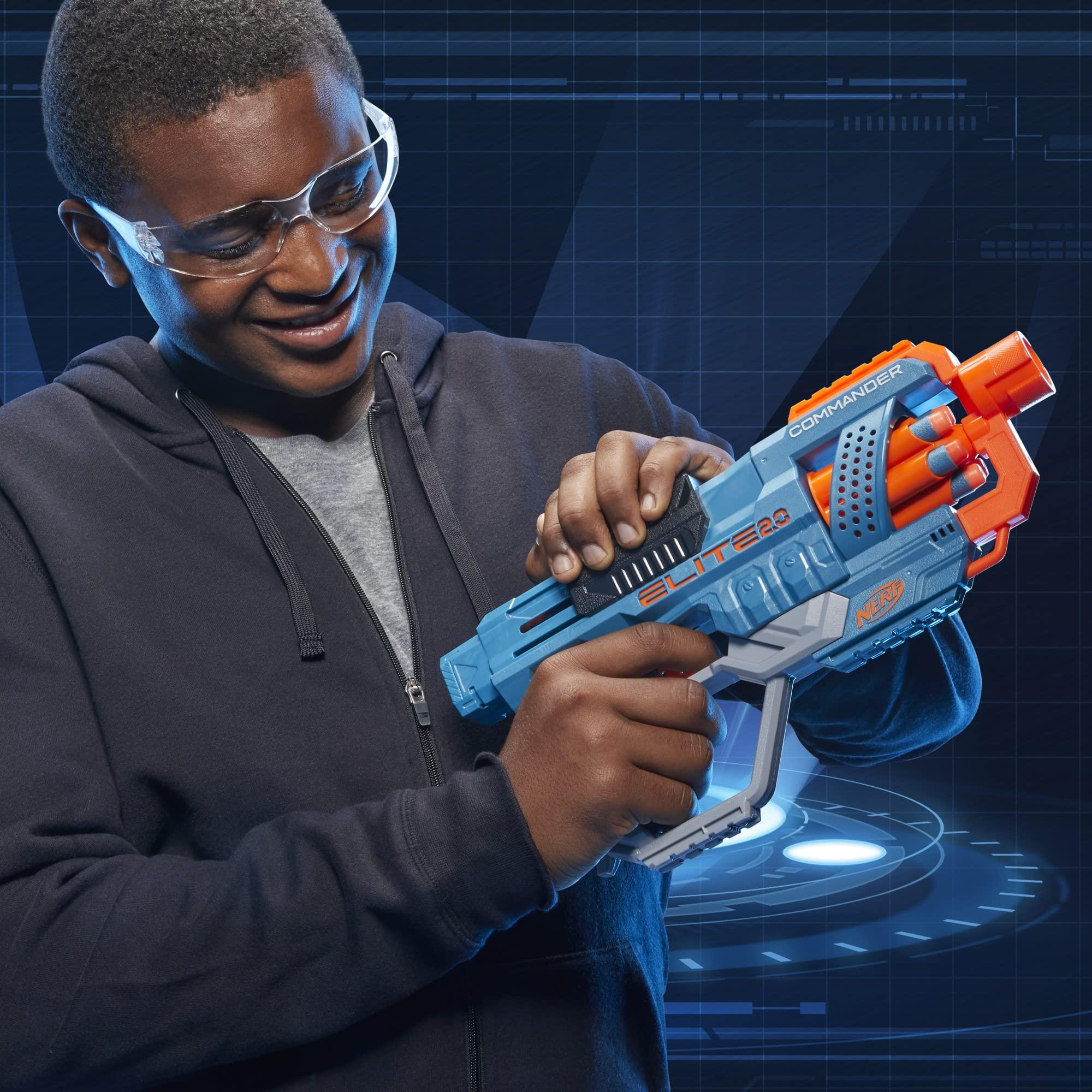 NERF Elite 2.0 Commander RD-6 Dart Blaster, 12 Darts, 6-Dart Rotating Drum, Outdoor Toys, Ages 8 and Up - Image 2