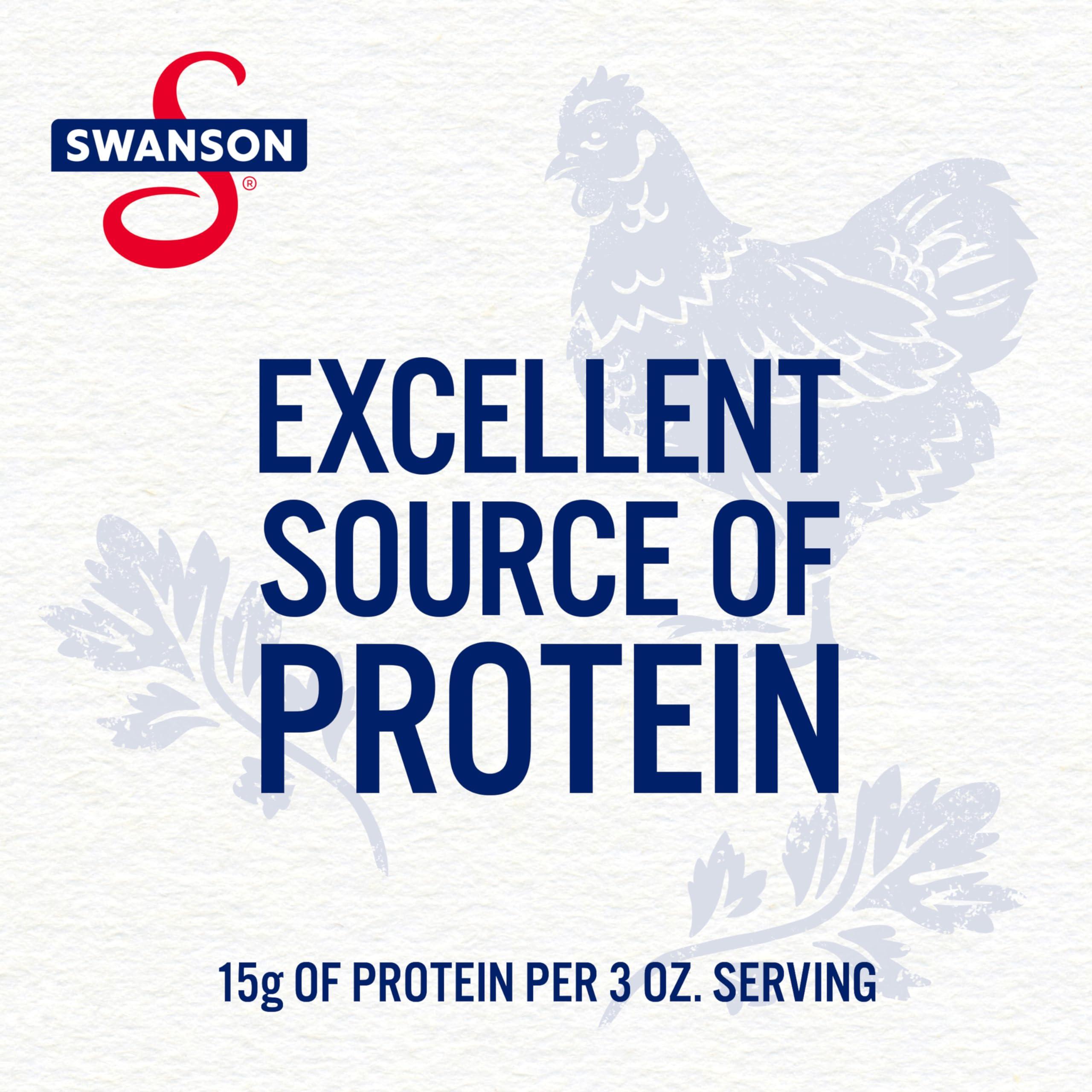 Swanson White Premium Chunk Canned Chicken Breast in Water, Fully Cooked Chicken, 12.5 OZ Can - Image 4