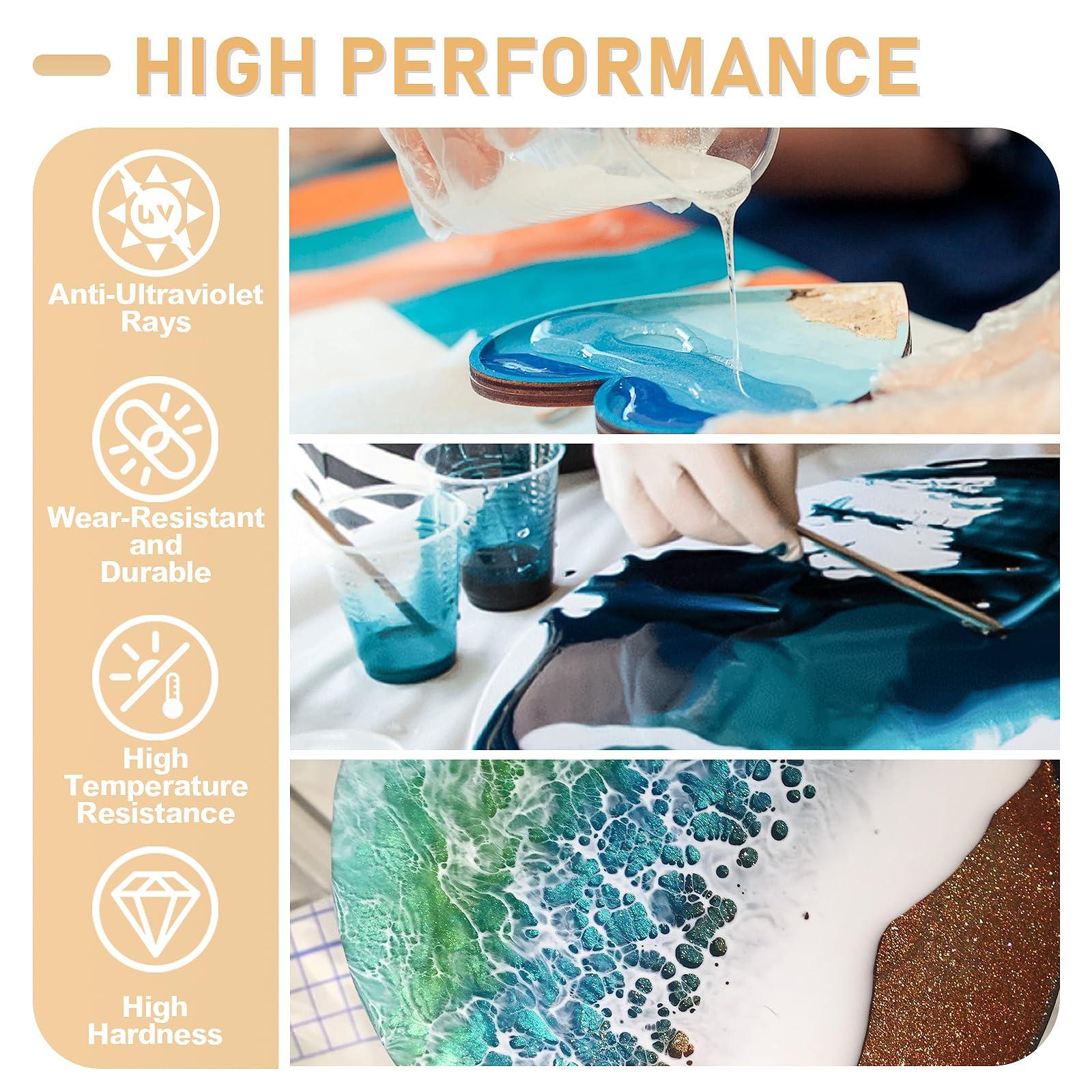 Puduo Epoxy Resin Kit 1.1Gallon，Newly Formulated Crystal Clear Epoxy Resin，Strong, Bubble-Free, Anti-Yellowing Art Resin That，Suitable for Casting, DIY, Resin Art, Molds, Easy to Mix 1:1 Ratio - Image 4