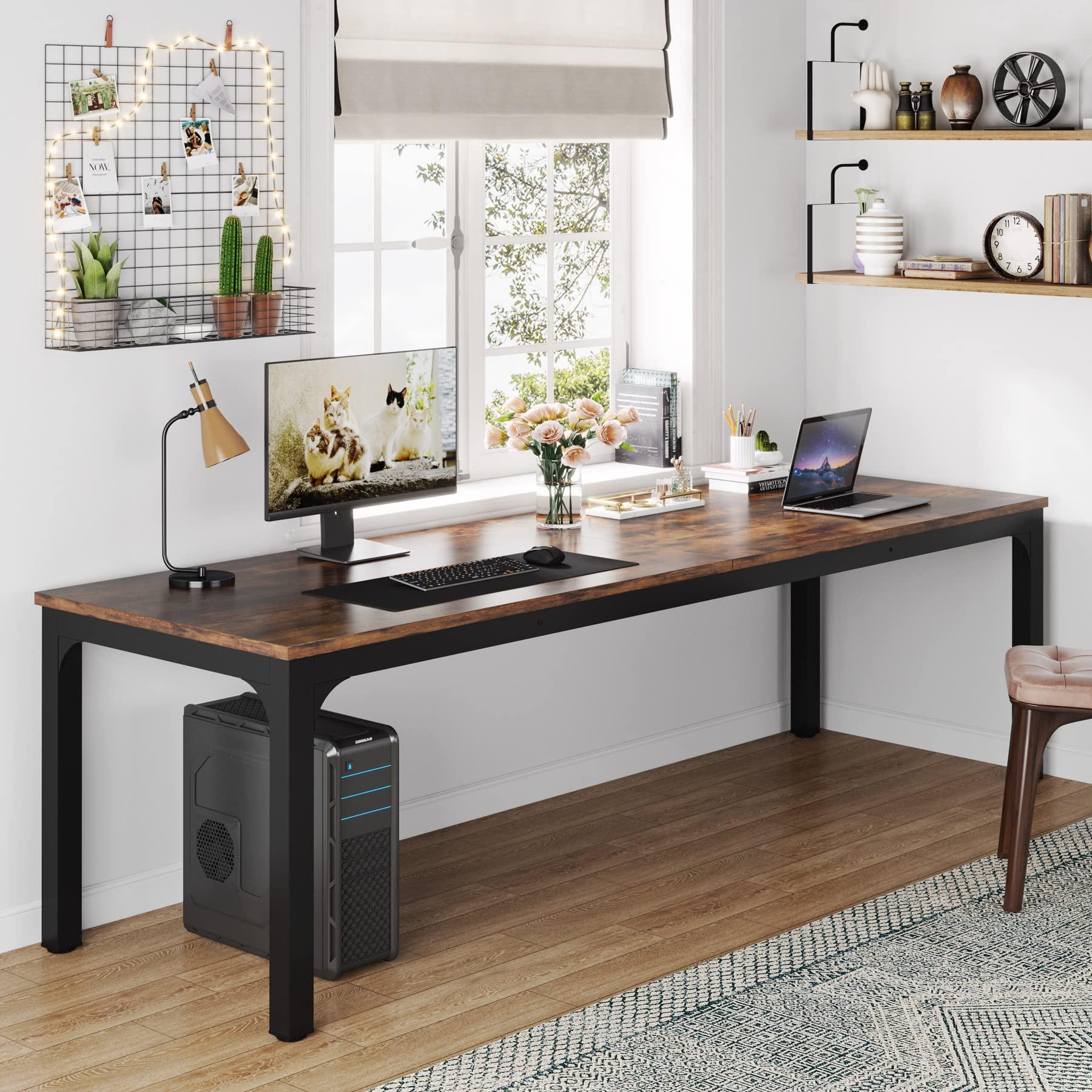 Tribesigns 78.7 Inches Extra Long Computer Desk 2 Person Desk, Double Long Desk, Workstaion for Home Office - Image 4