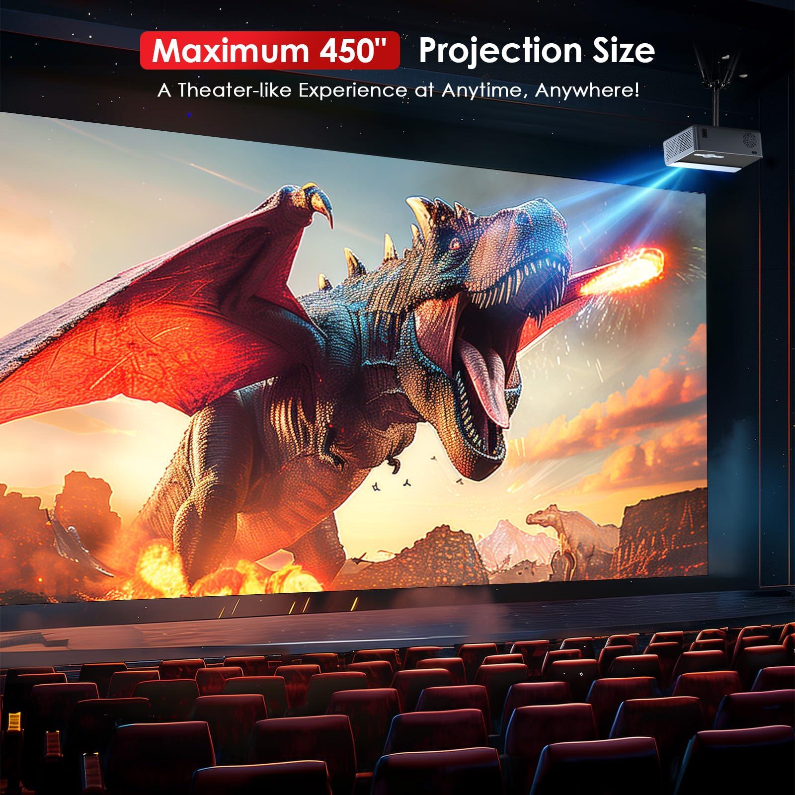 [Electric Focus] Projector with Wifi and Bluetooth, 22000L Auto Keystone Outdoor Projector 4K Support, JOWLURK Native 1080p Movie Projector for iOS/Android/TV Stick/HDMI/USB/Laptop/PS5 - Image 7