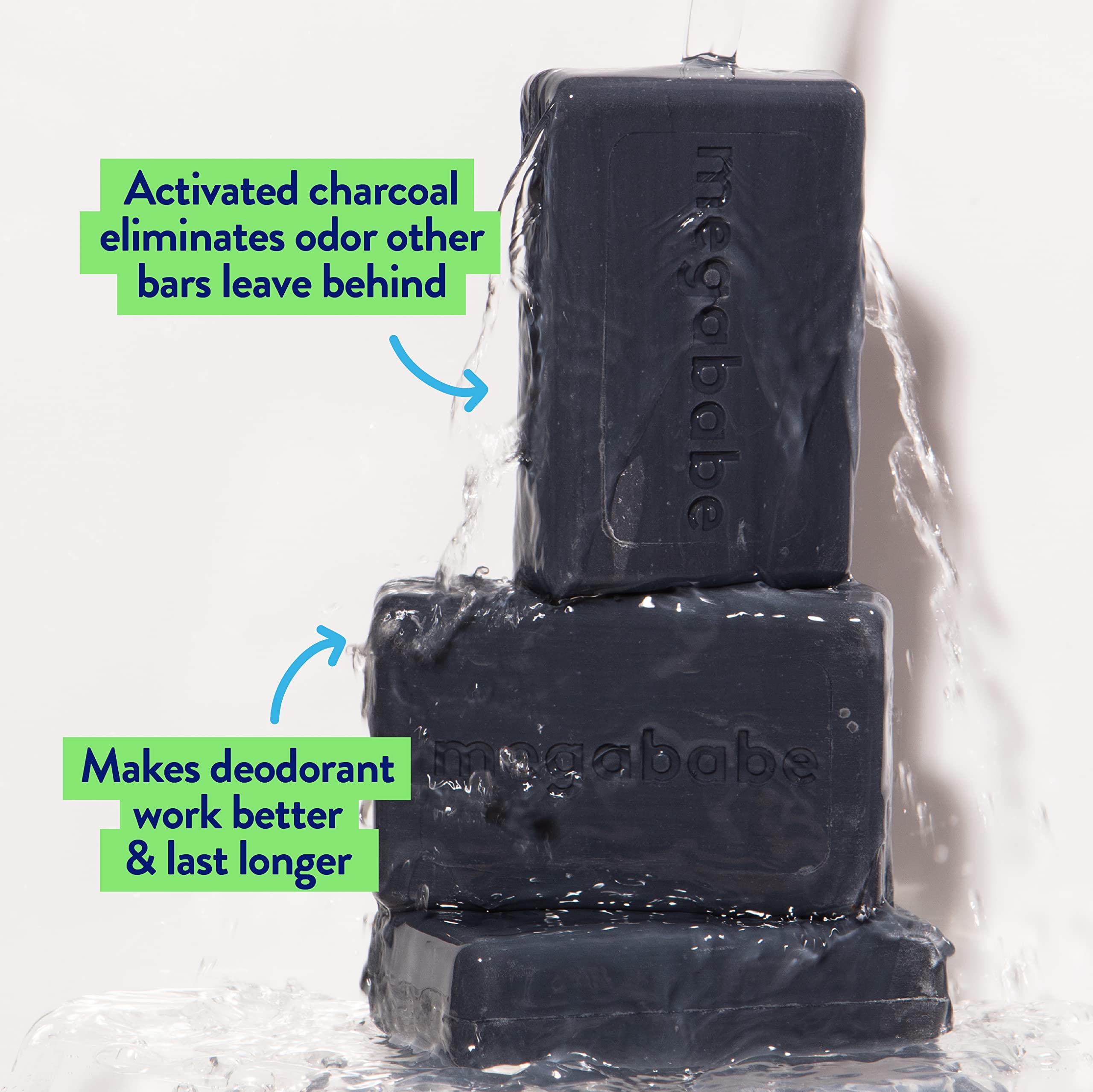 Megababe Underarm Bar Soap - Space Bar | With Detoxifying Charcoal for Odor Control | 3.5 oz - Image 2