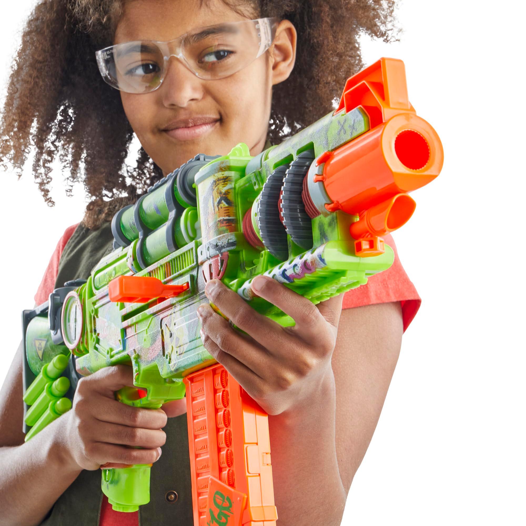 Nerf Zombie Corrupter Dart Blaster, 22 Nerf Elite Darts, 18 Dart Clip, Dart Storage, Bolt Action, Outdoor Games, Ages 8+ - Image 7