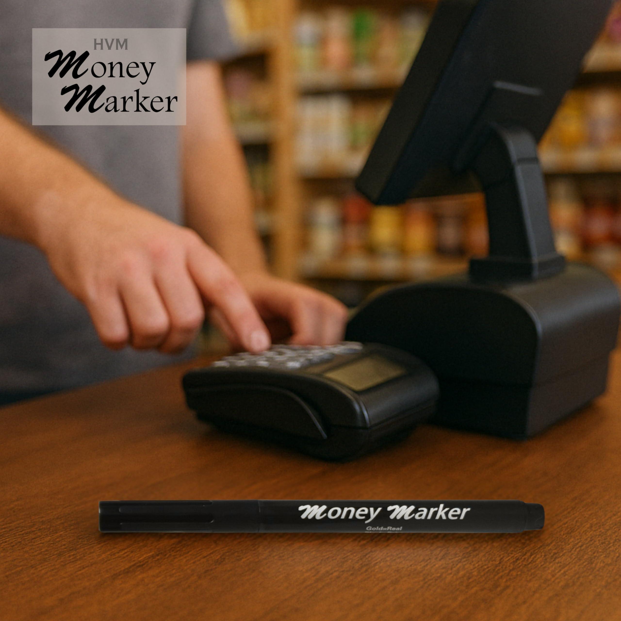 HVM Counterfeit Money Detector Pen (5 Counterfeit Pens) - Money Marker Bill Detector Pen with Upgraded Chisel Tip - Detect Fake Bills, Universal False Currency Checker Pack - Image 3