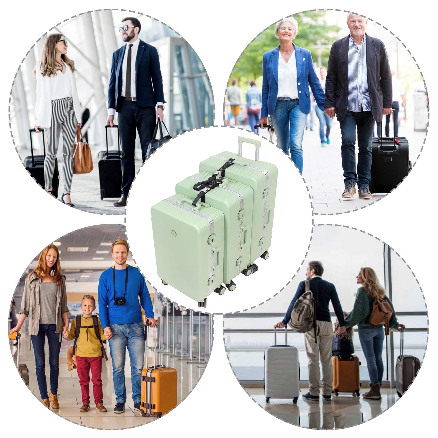 Vividwise Luggage Straps, Stretchable Luggage Connector Straps for Suitcases, Metal Buckle Add A Bag Adjustable Attachment Accessories Belts (Black, Medium) - Image 7