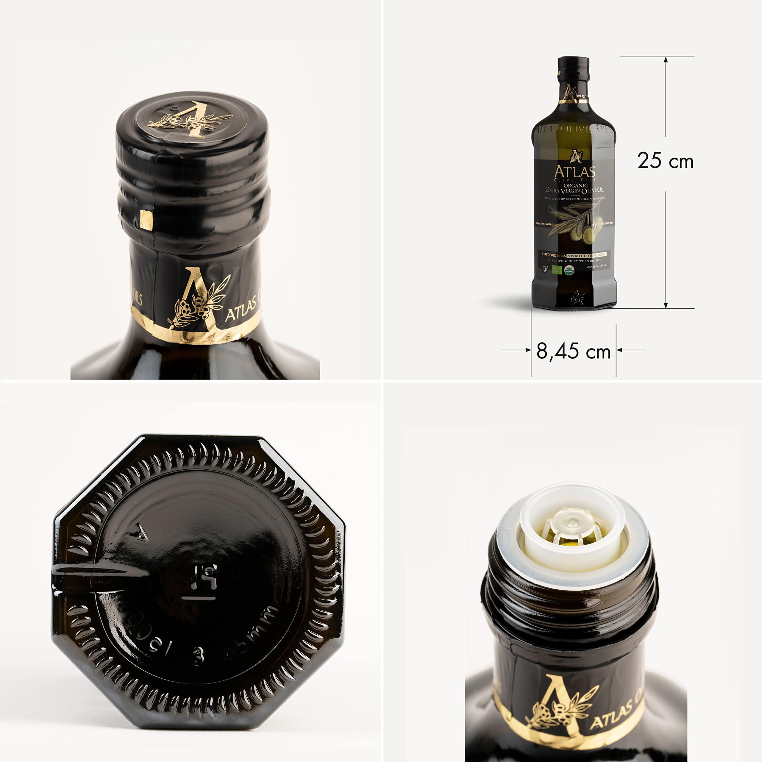 Atlas 750 mL Organic Cold Press Extra Virgin Olive Oil with Polyphenol Rich from Morocco | Newly Harvested Unprocessed from One Single Family Farm | Moroccan EVOO Trusted by Michelin Star Chefs - Image 5
