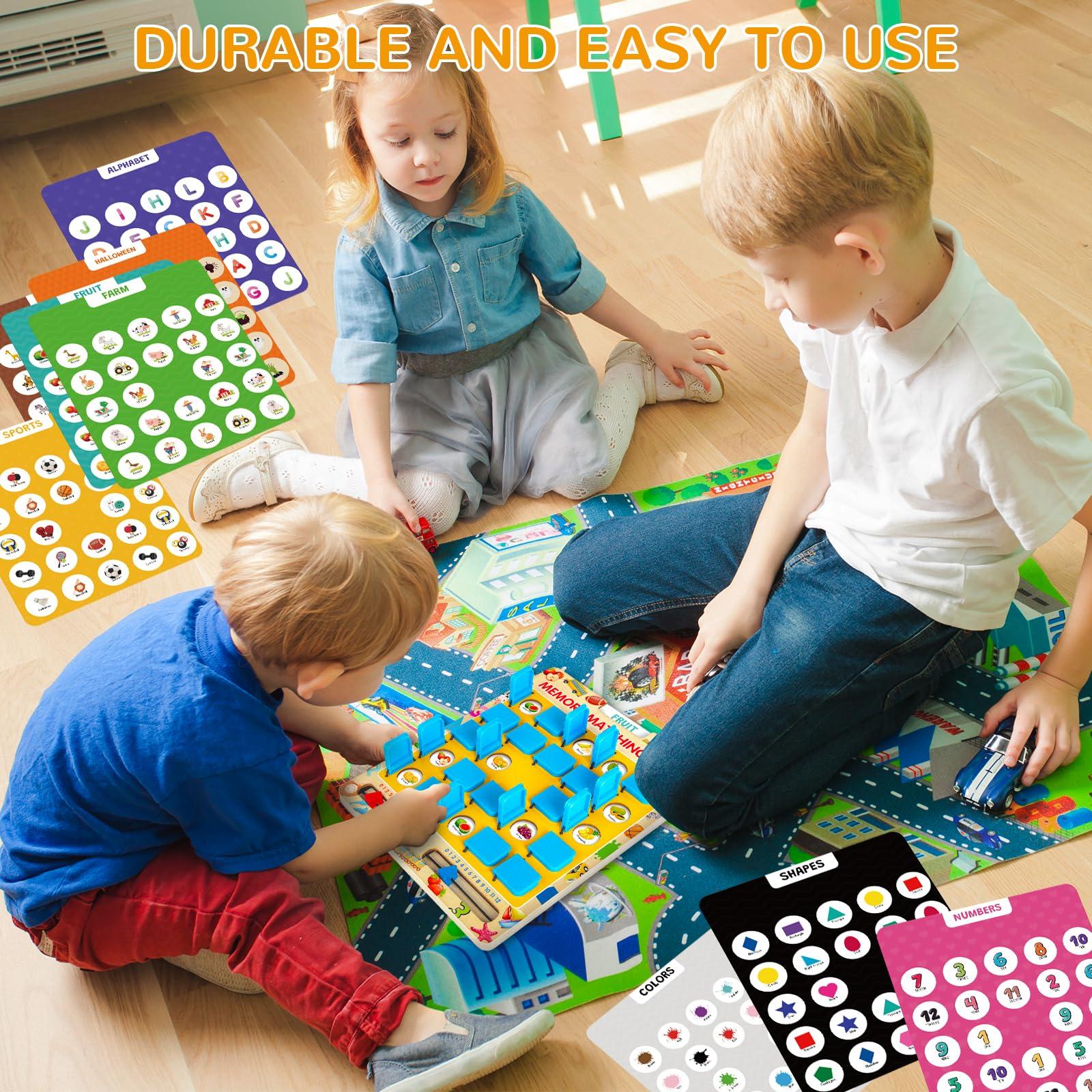 Matching Memory Game for Kids Age 3 4 5 6 7 8 Year Old, Travel Toy for Boys Girls, Wooden Board Game, Road Trip Essentials for Toddler, Airplane/ Car/ Camping Activity, Ideal Christmas, Birthday Gifts - Image 6