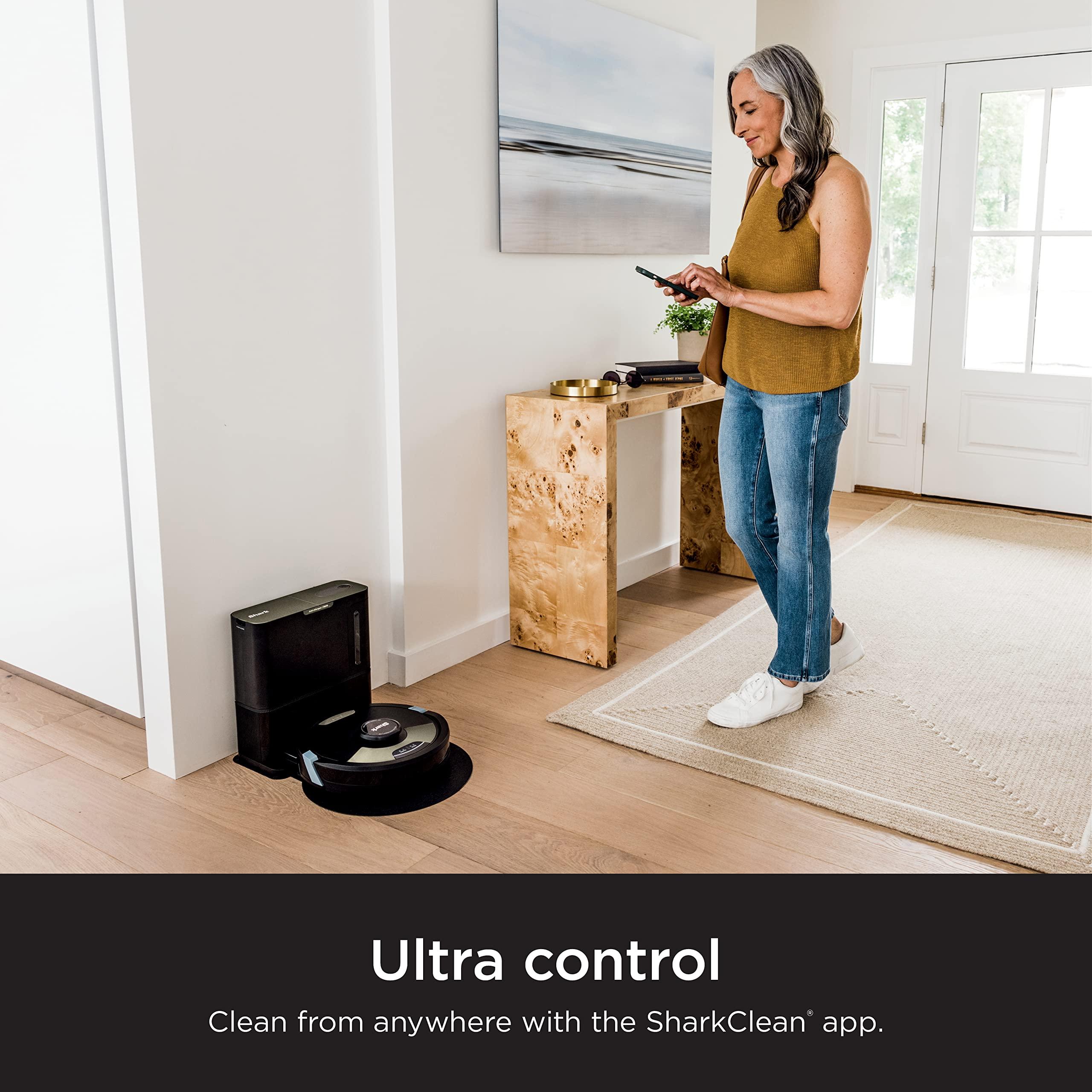 Shark Robot Vacuum & Mop Combo, Powerful Suction, Matrix Plus, 60-Day Debris Capacity, HEPA Bagless Self Empty Base, Sonic Mopping, Home Mapping for Pet Hair - Carpets & Hardfloor, AV2610WA - Image 14