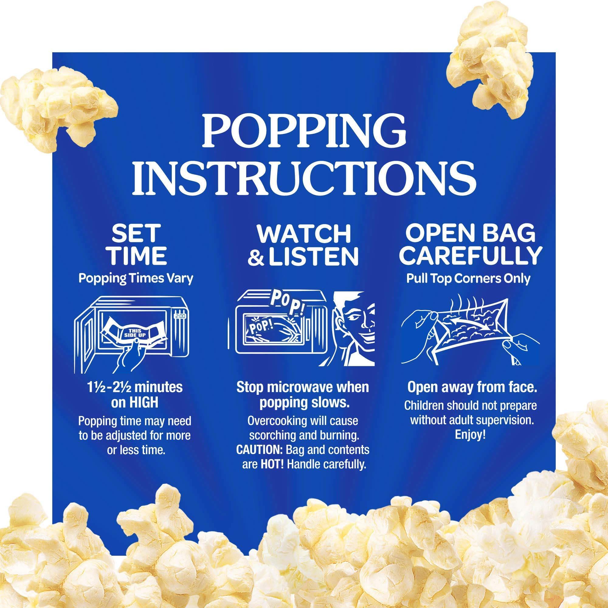 ACT II Butter Microwave Popcorn, 3-Count, 1.6-oz. Mini Bags (Pack of 12) - Image 7