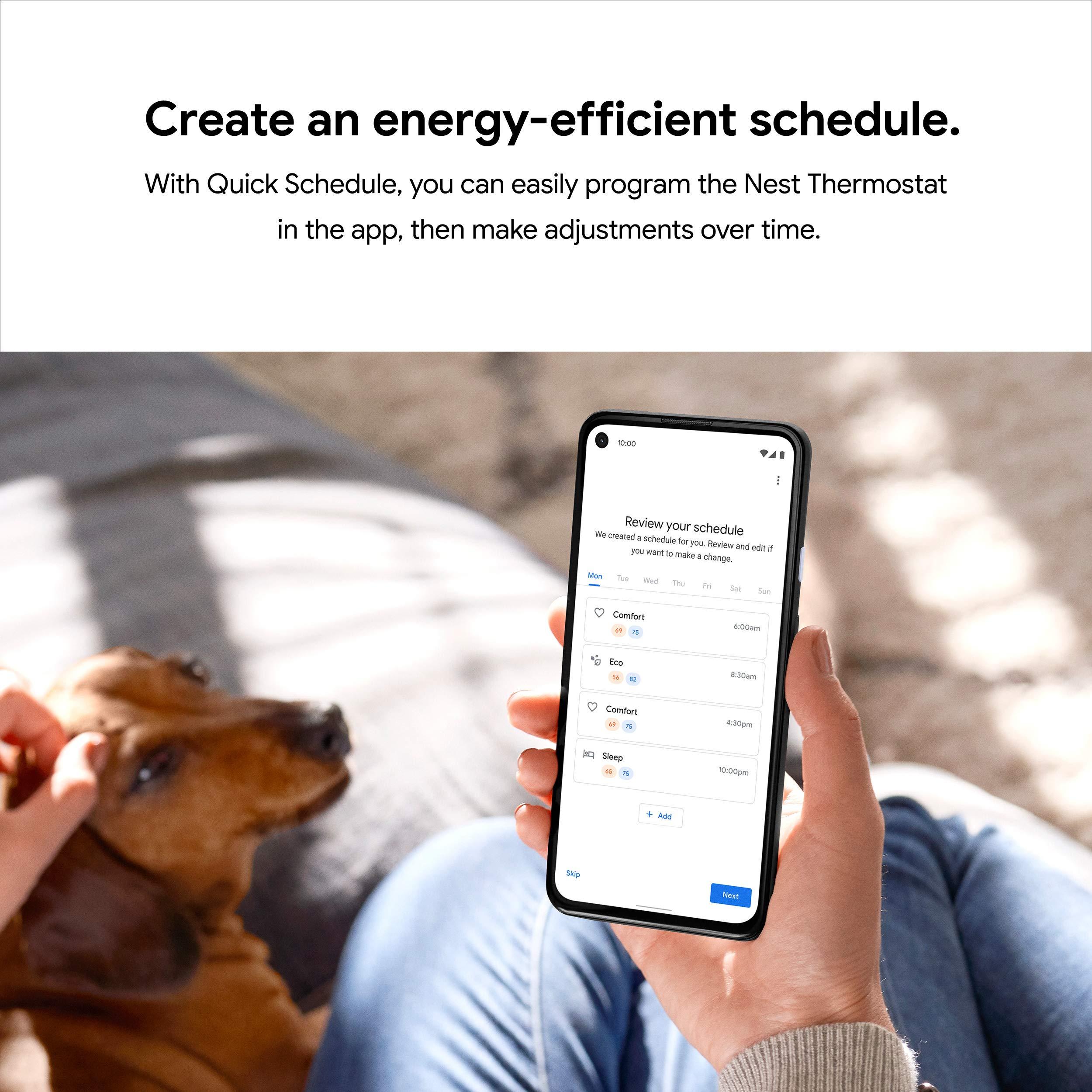 Google Nest Thermostat - Smart Thermostat for Home - Programmable Wifi Thermostat - Snow - Image 10