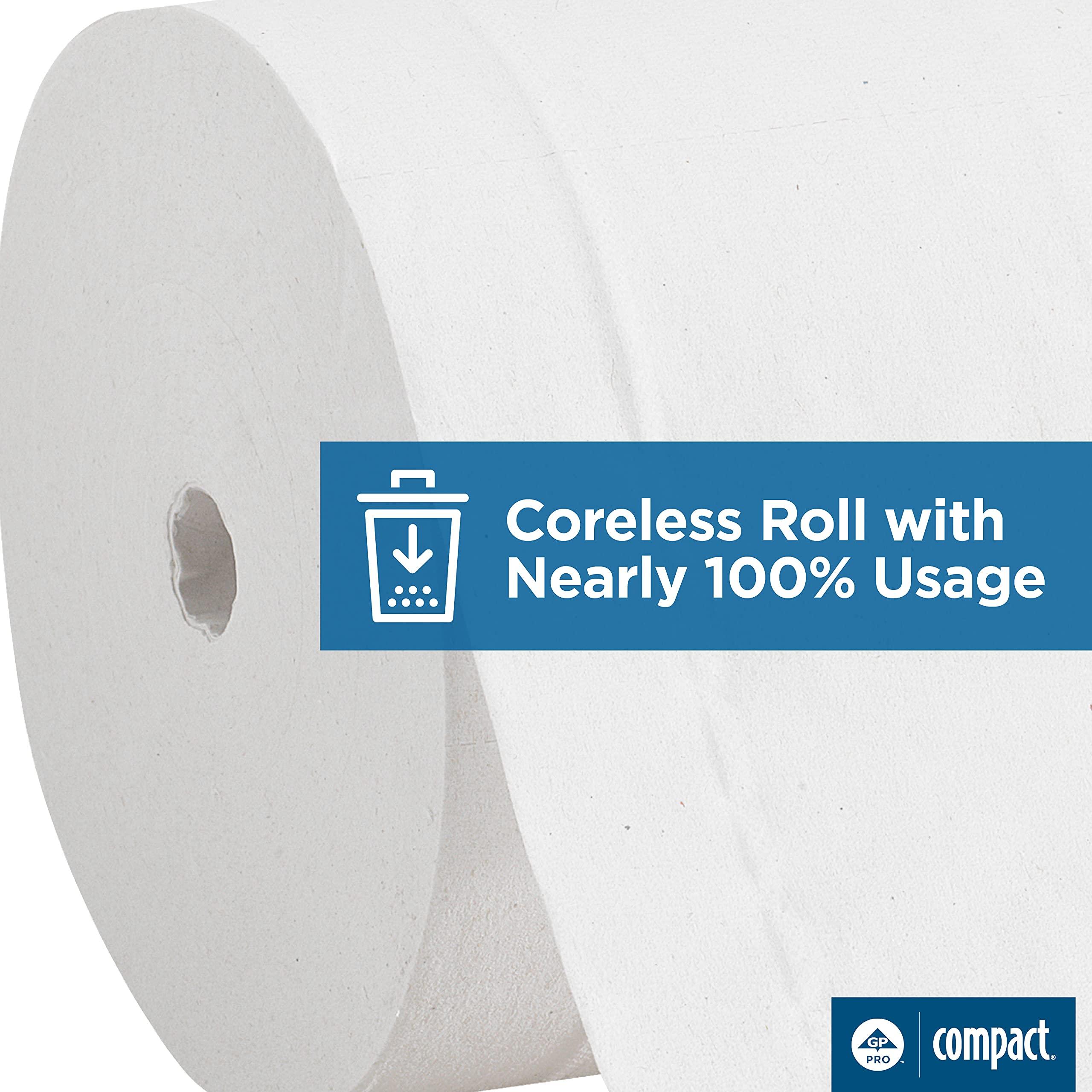 Compact 2-Roll Side-by-Side Coreless High-Capacity Toilet Paper Dispenser by GP PRO (Georgia-Pacific), Black, 56784A, 1 Dispenser - Image 8