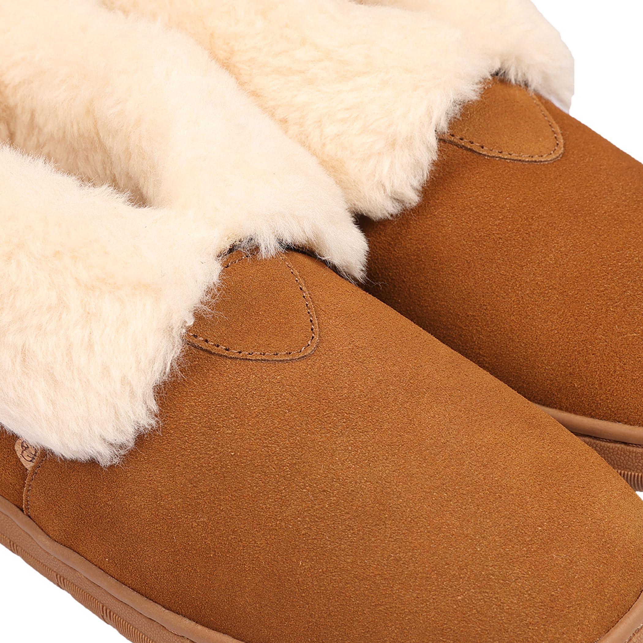 Lamo Women's Mabel Bootie Slippers For Women - Premium Suede Upper, Luxurious Faux Fur Lining, Ortholite Foam Footbed with Australian Sheepskin, NEW Upgraded Women's Bootie - Image 8