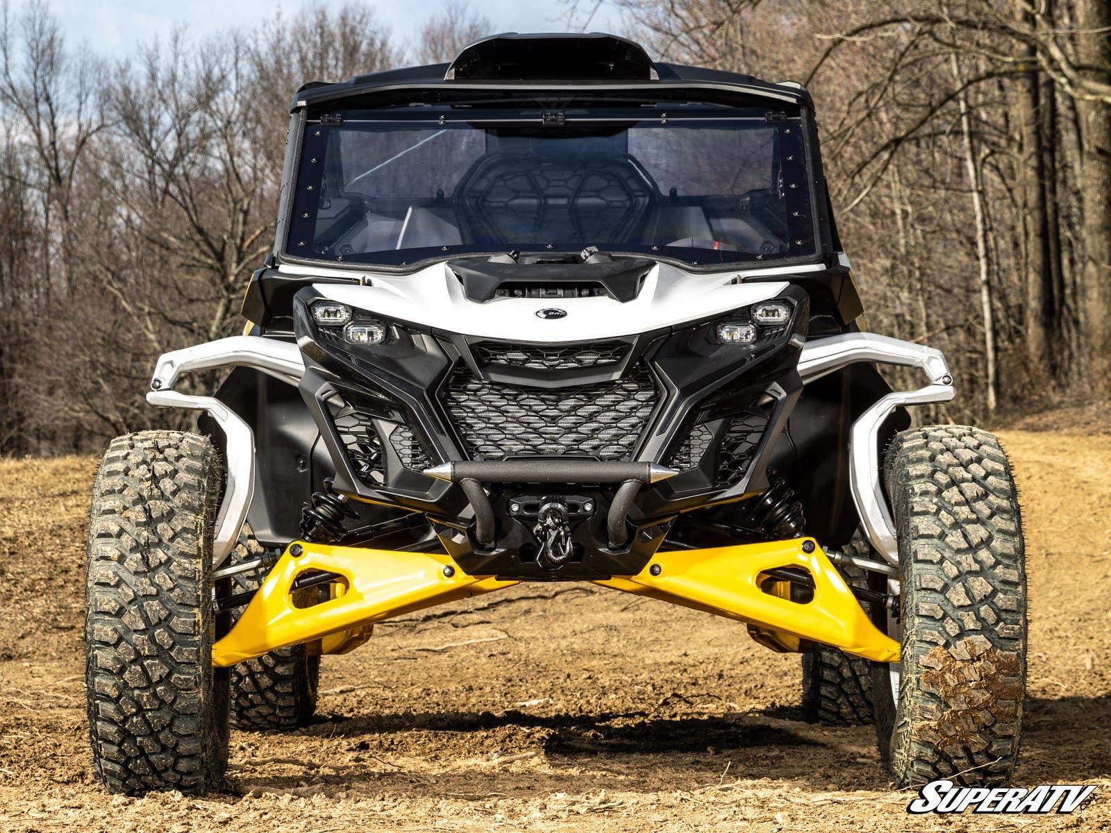 SuperATV MaxDrive Power Flip Windshield for Can-Am Maverick R MaxDrive, Can be Opened to Any Position for Full Airflow Control, 1/4” Polycarbonate 250x Stronger than Glass, USA Made - Image 5