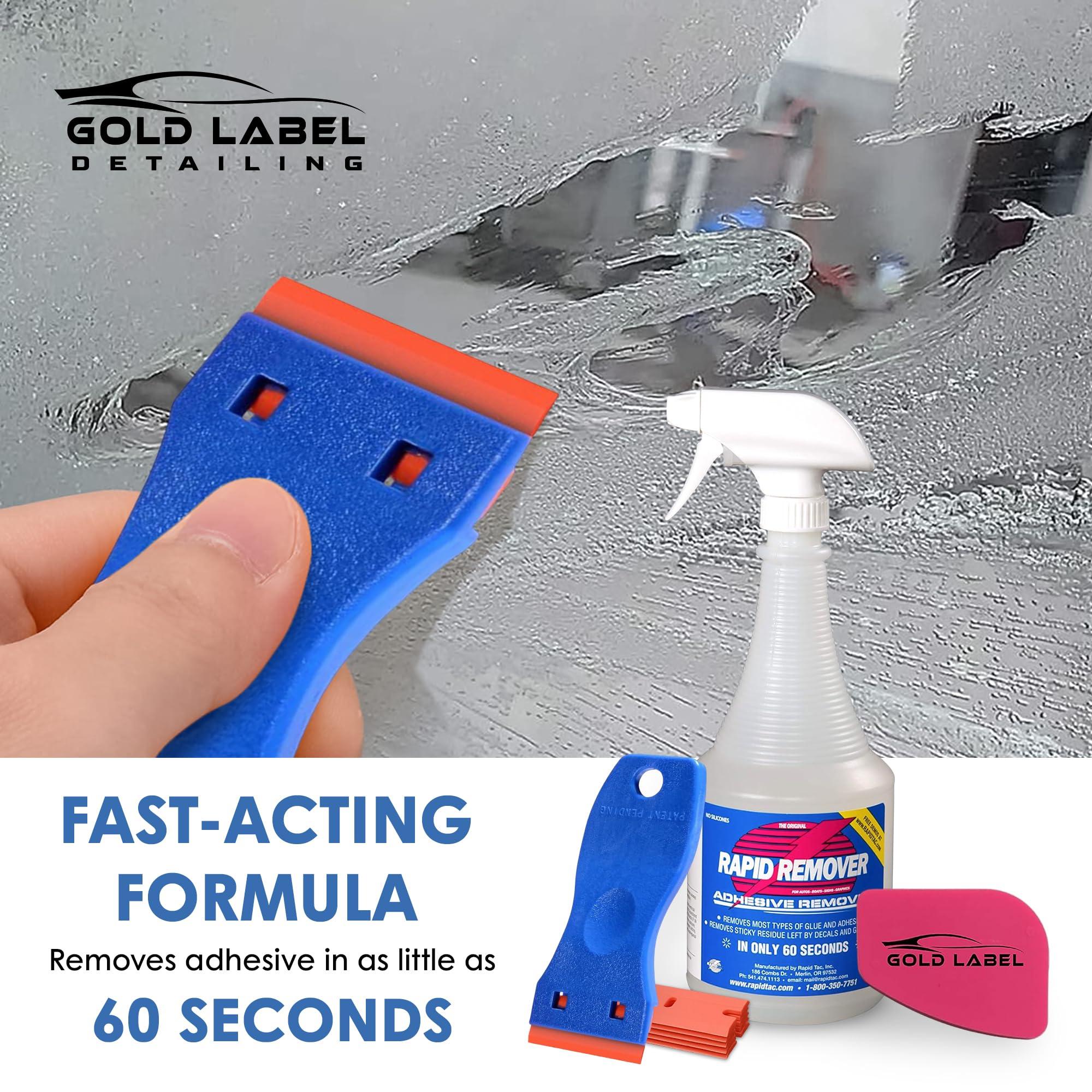 RapidTac Rapid Remover Adhesive Remover Kit with Lil Chizler and Plastic Razor Blade with 5 Extra Blades (32oz. Kit) - Image 2