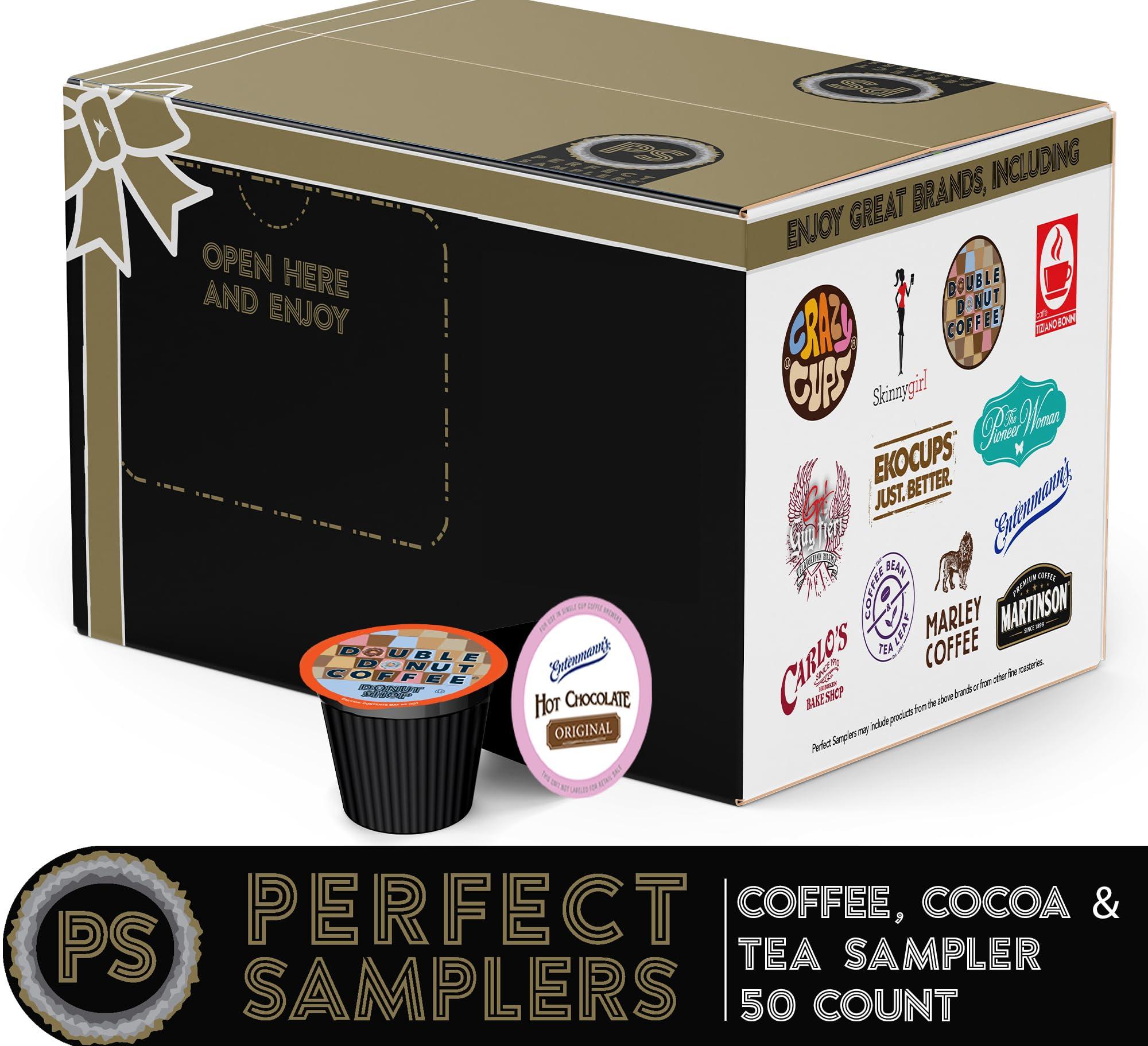 Perfect Samplers Coffee, Tea, Cider, Cappuccino & Hot Chocolate Single Serve Cups for Keurig K Cup Brewers Sampler, 50 Count - Image 2