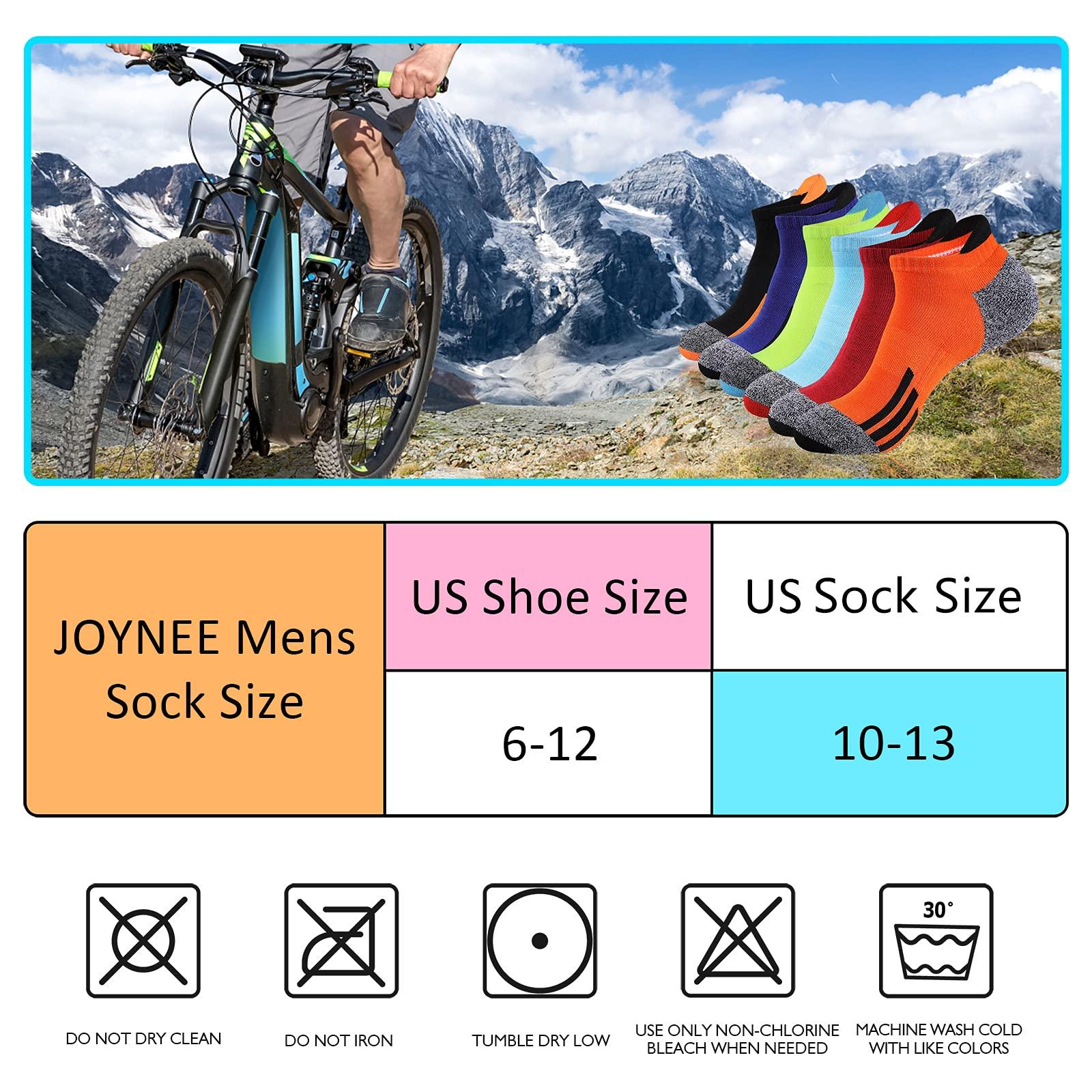 JOYNÉE Mens Ankle Low Cut Athletic Tab Socks for Men Sport Comfort Cushion Sock 6 Pack - Image 7