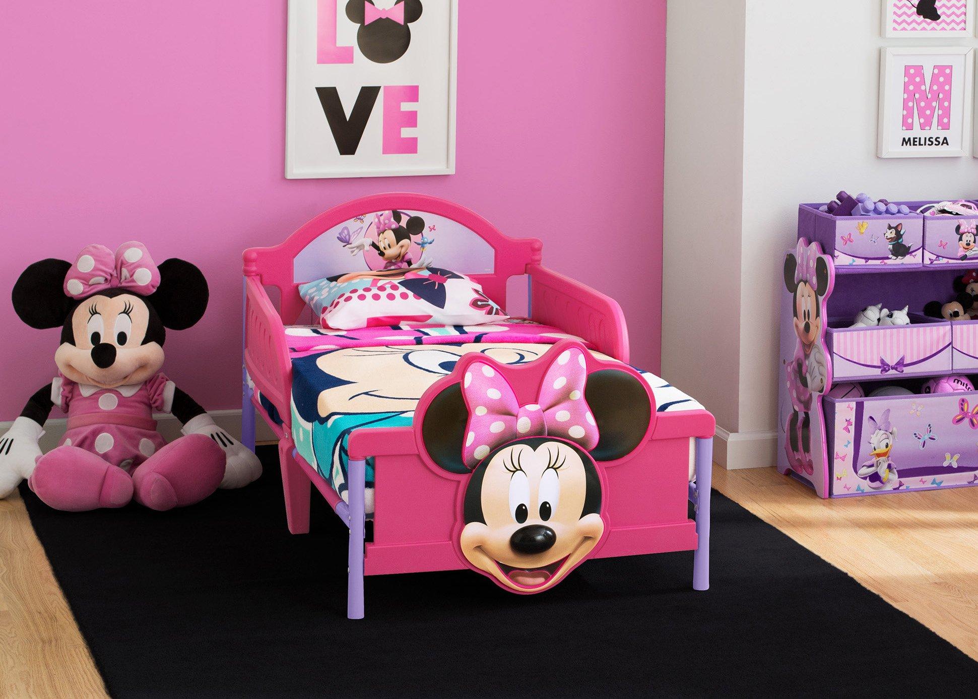 Delta Children 3D-Footboard Toddler Bed, Disney Minnie Mouse - Image 2