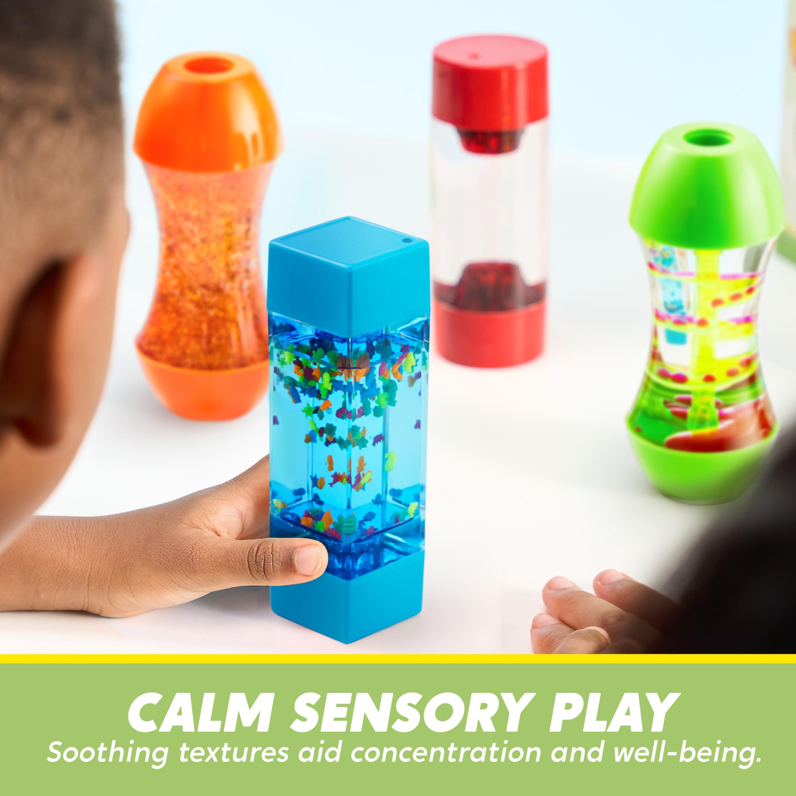 JOYIN 4-Pack Fidget Tubes for Kids, Sensory Tubes, Stress Relief Toy, Speech Therapy Materials, Calming Toys for Children with Autism, Calm Down Corner Supplies, Easter Presents for Toddlers - Image 3
