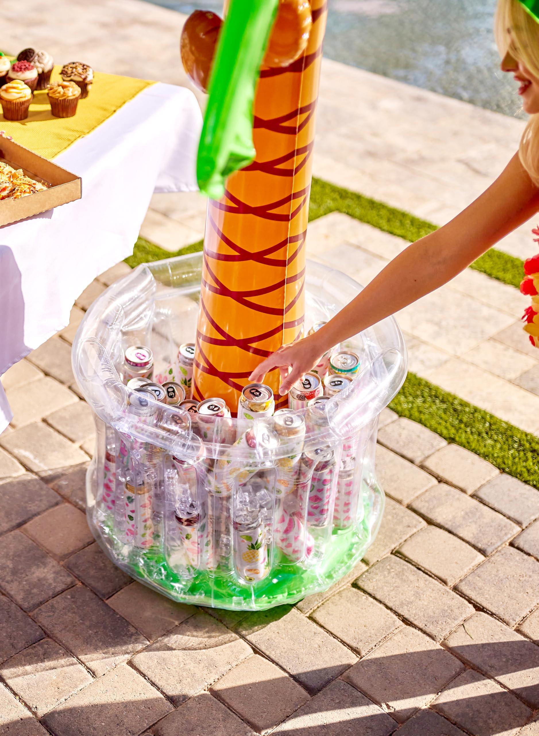 JOYIN 60" Inflatable Palm Tree Cooler, Beach Theme Decor, Pool Party Decorations, Luau Hawaiian Birthday Party Supplies, Ocean Jungle Tropical Themed Summer Outdoor Drink Cooler - Image 8