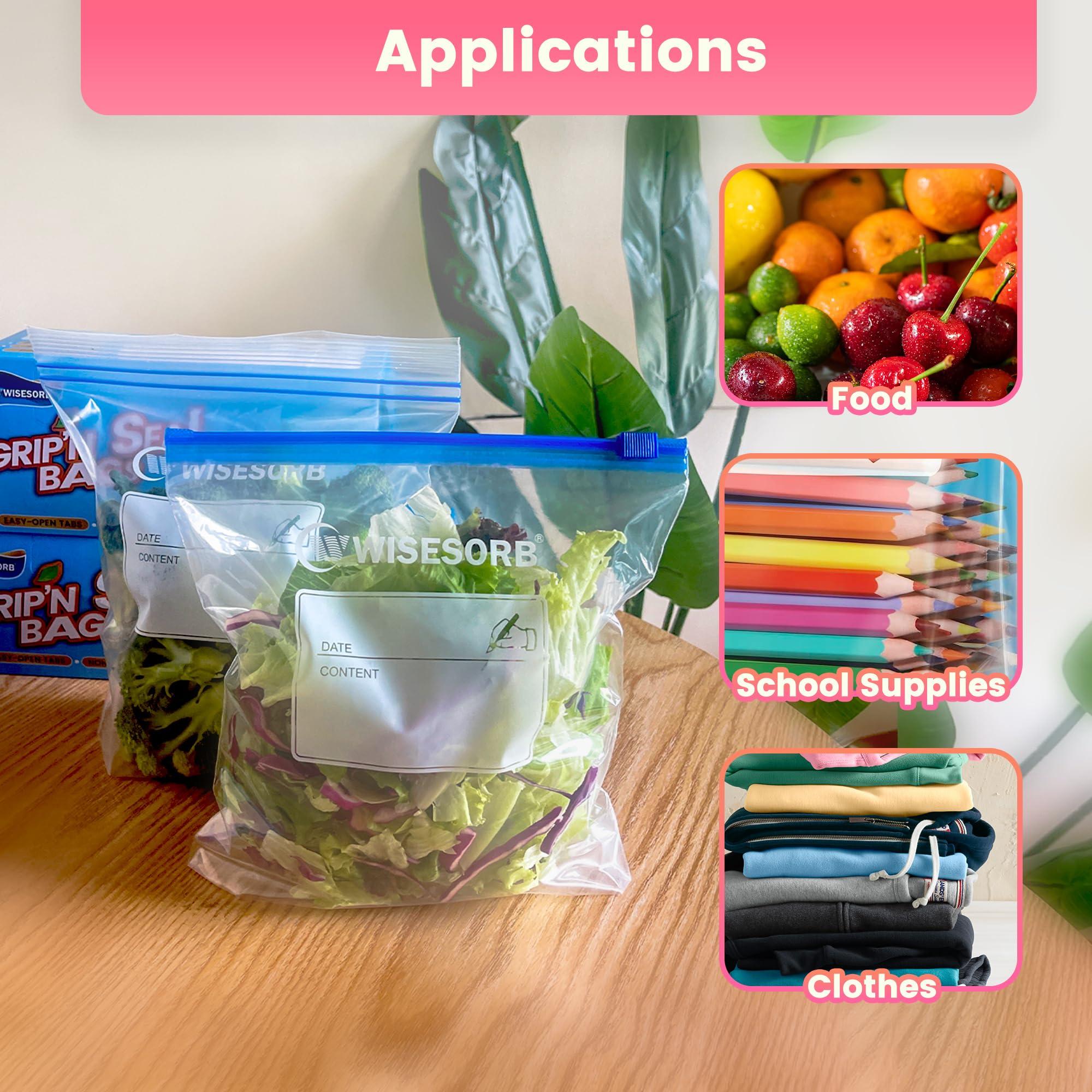 WiseFresh 65 Count Sandwich Bags, Food Storage Slider Bags for Preserve Freshness & Protect Flavor(65 Count/Pack, 1 Pack) - Image 7