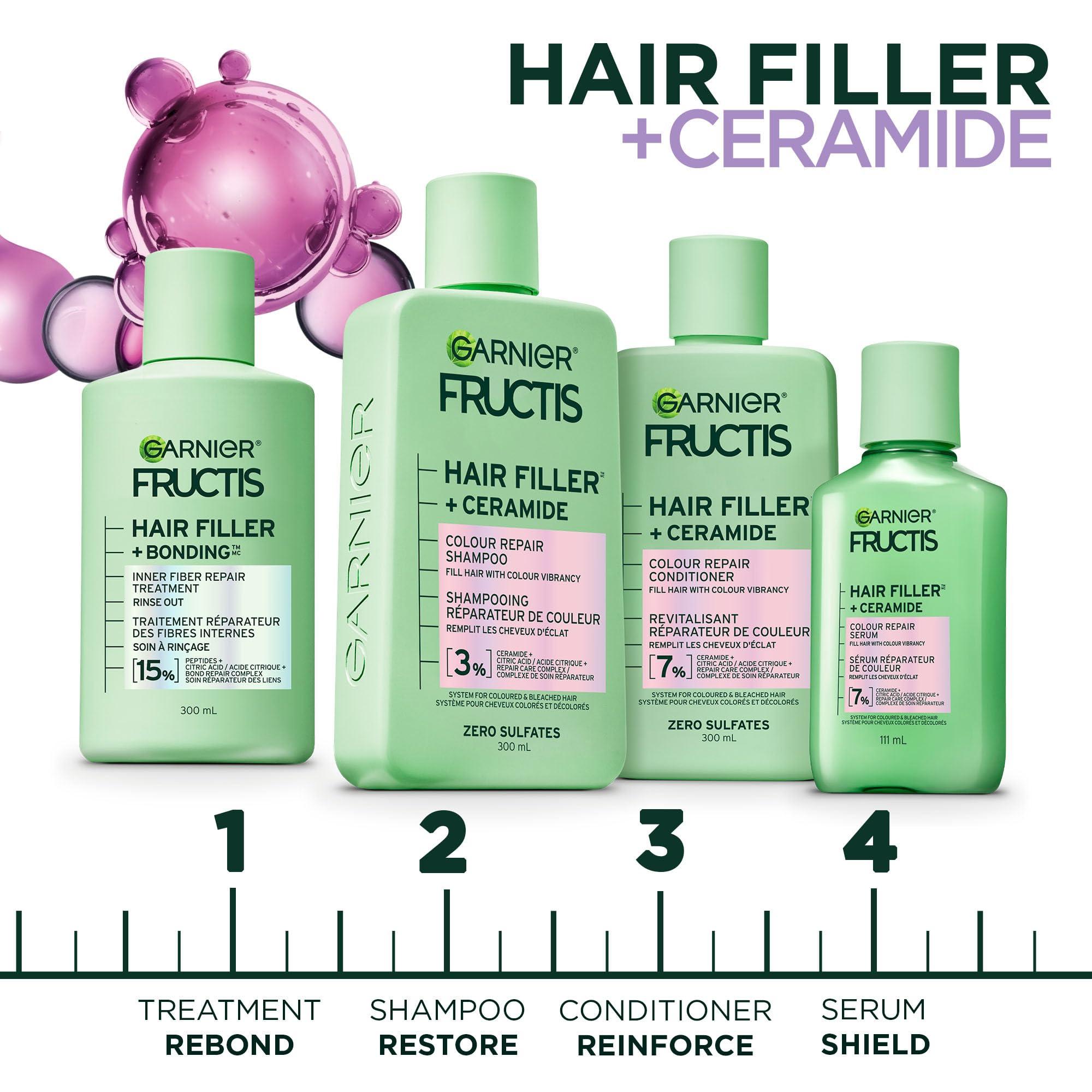 Garnier Fructis Hair Filler Color Repair Conditioner with Ceramide, Smoothing & Sulfate Free Conditioner for Colored, Bleached Hair, 10.1 Fl Oz, 1 Count - Image 5