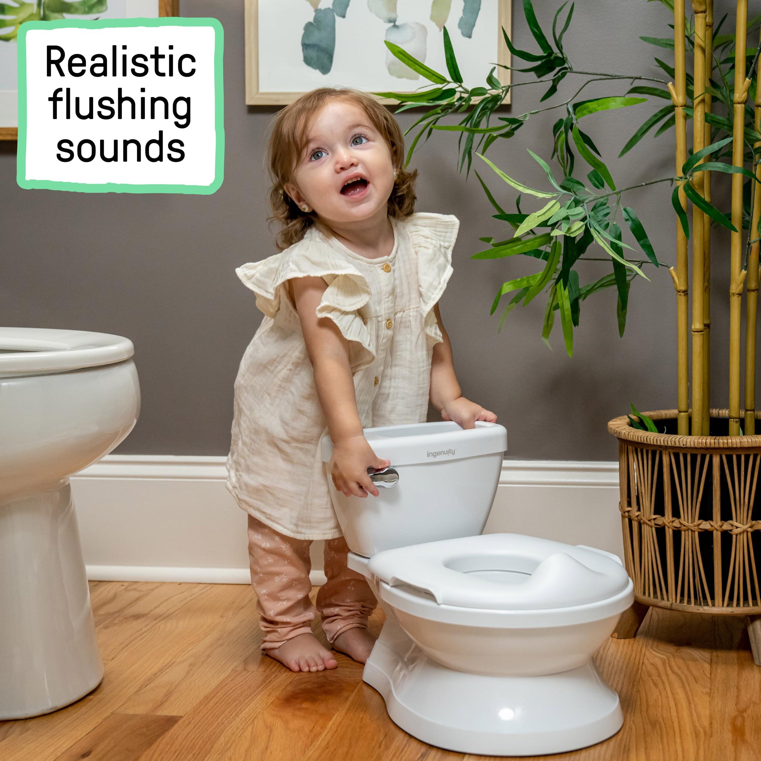 Summer Infant by Ingenuity My Size Potty Pro in White, Toddler Potty Training Toilet, Lifelike Flushing Sound, for Ages 18 Months+, Up to 50 Pounds - Image 5